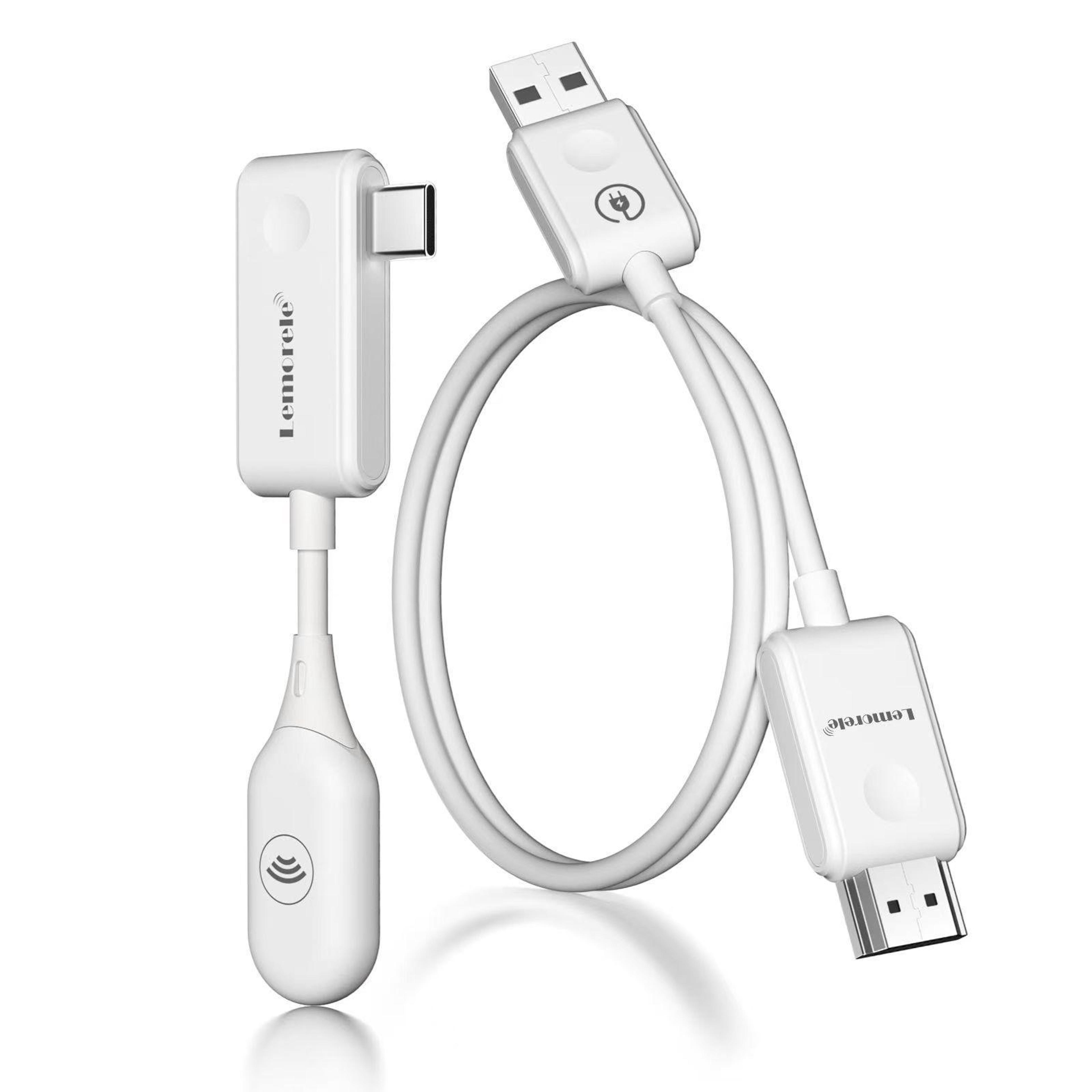 lemorele p10 wireless hdmi transmitter usb c wireless display adapter 1080p 5ghz 50m range