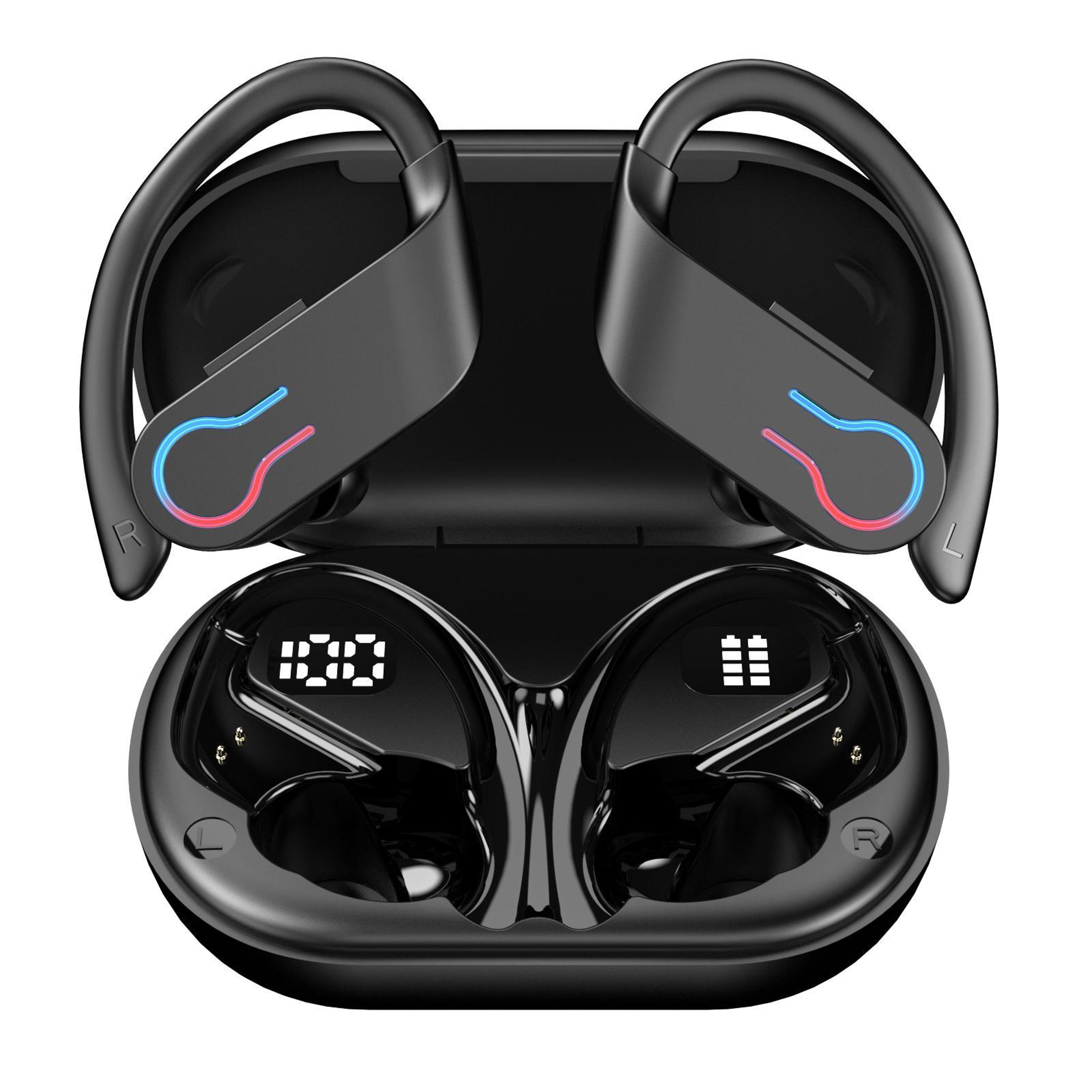 yyk q63 6 open ear bluetooth earbuds wireless sports earphones with bluetooth 5.3 and 14 hour playtime