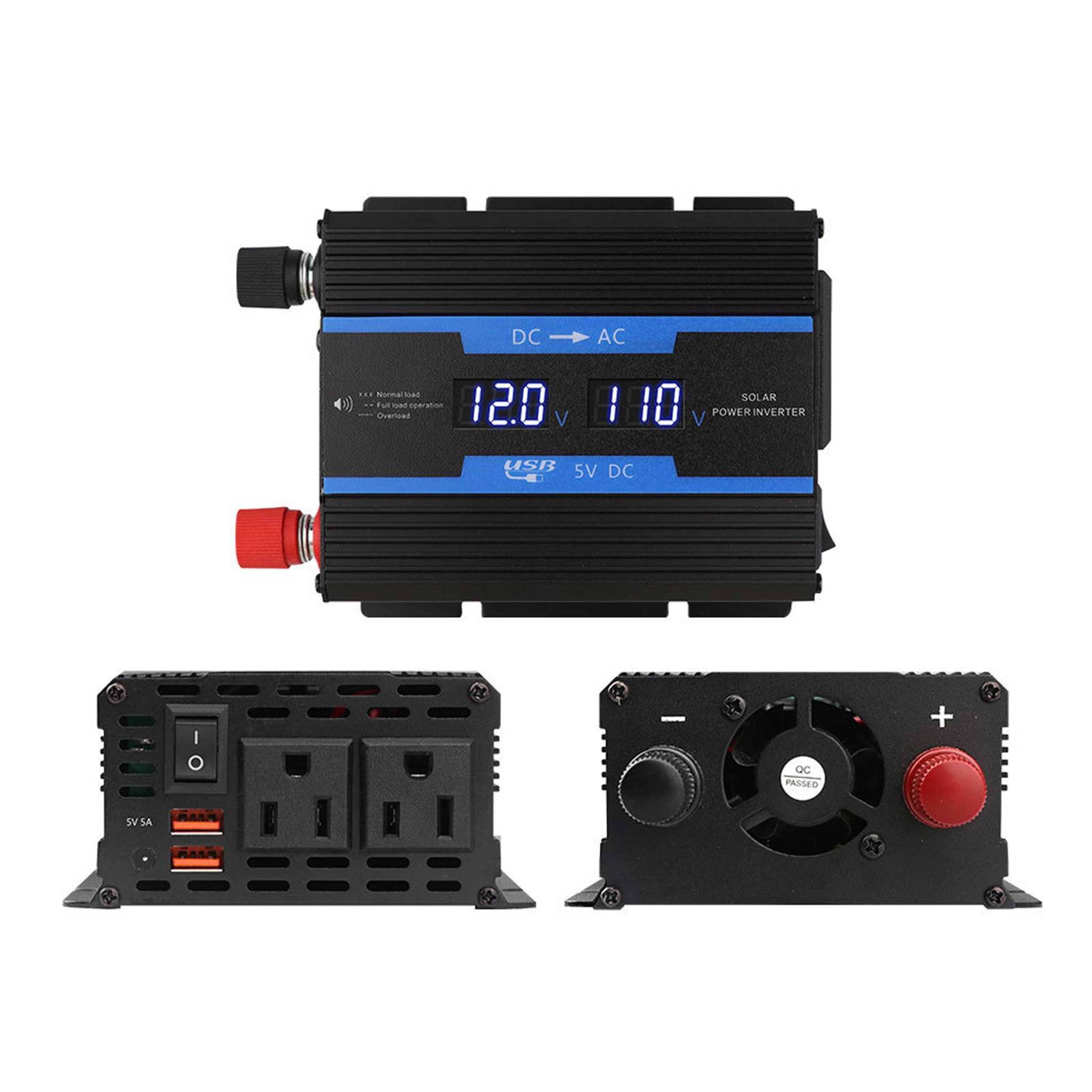 xuyuan 500w power inverter 12v to 110v car power inverter with digital display dual ac outlets usb charging
