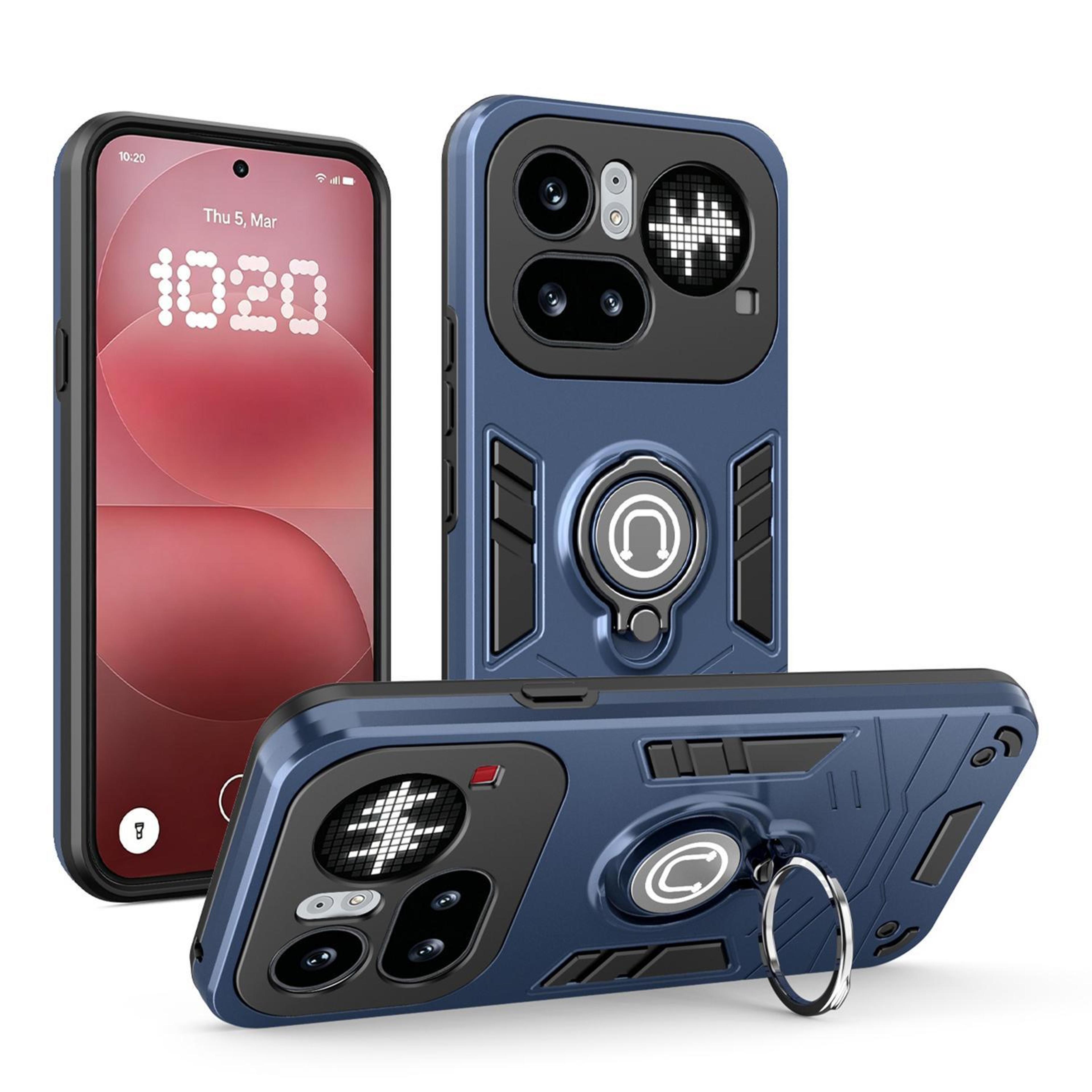 nothing phone 4a pro case with ring holder shockproof tpu pc protective cover