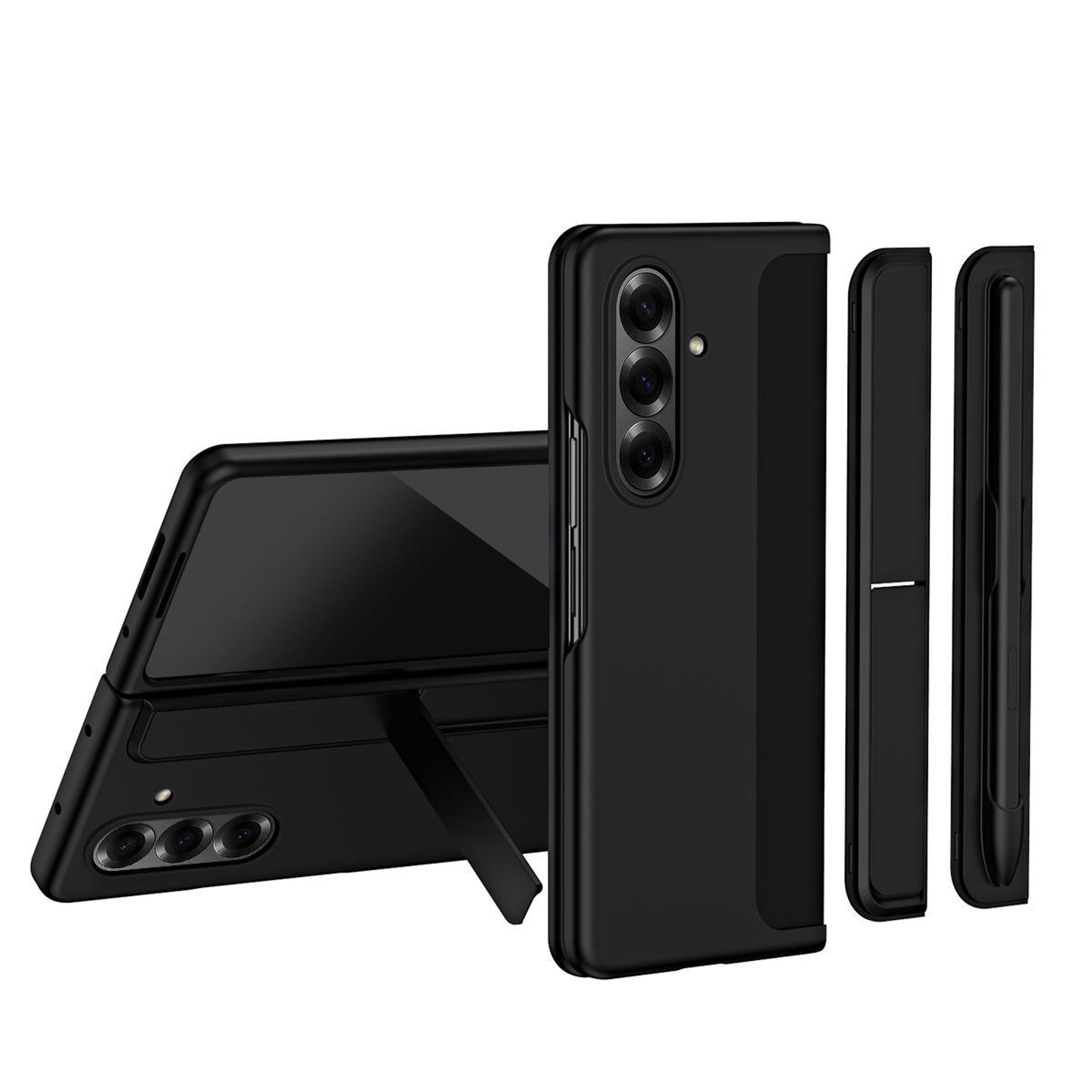 galaxy z fold8 ultra shockproof hard pc foldable phone case with kickstand and pen holder