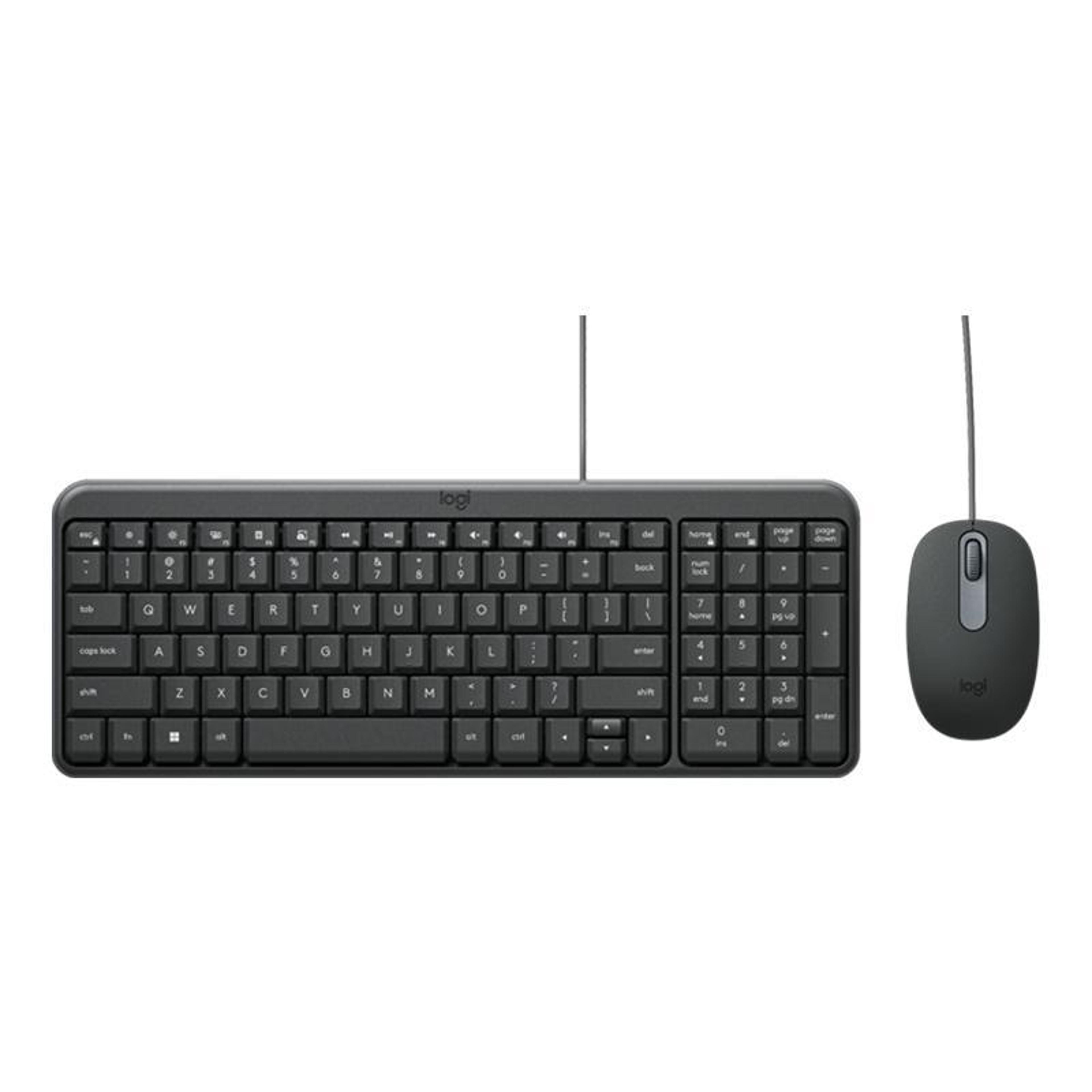 logitech mk106 wired keyboard and mouse combo usb full size keyboard for pc laptop office