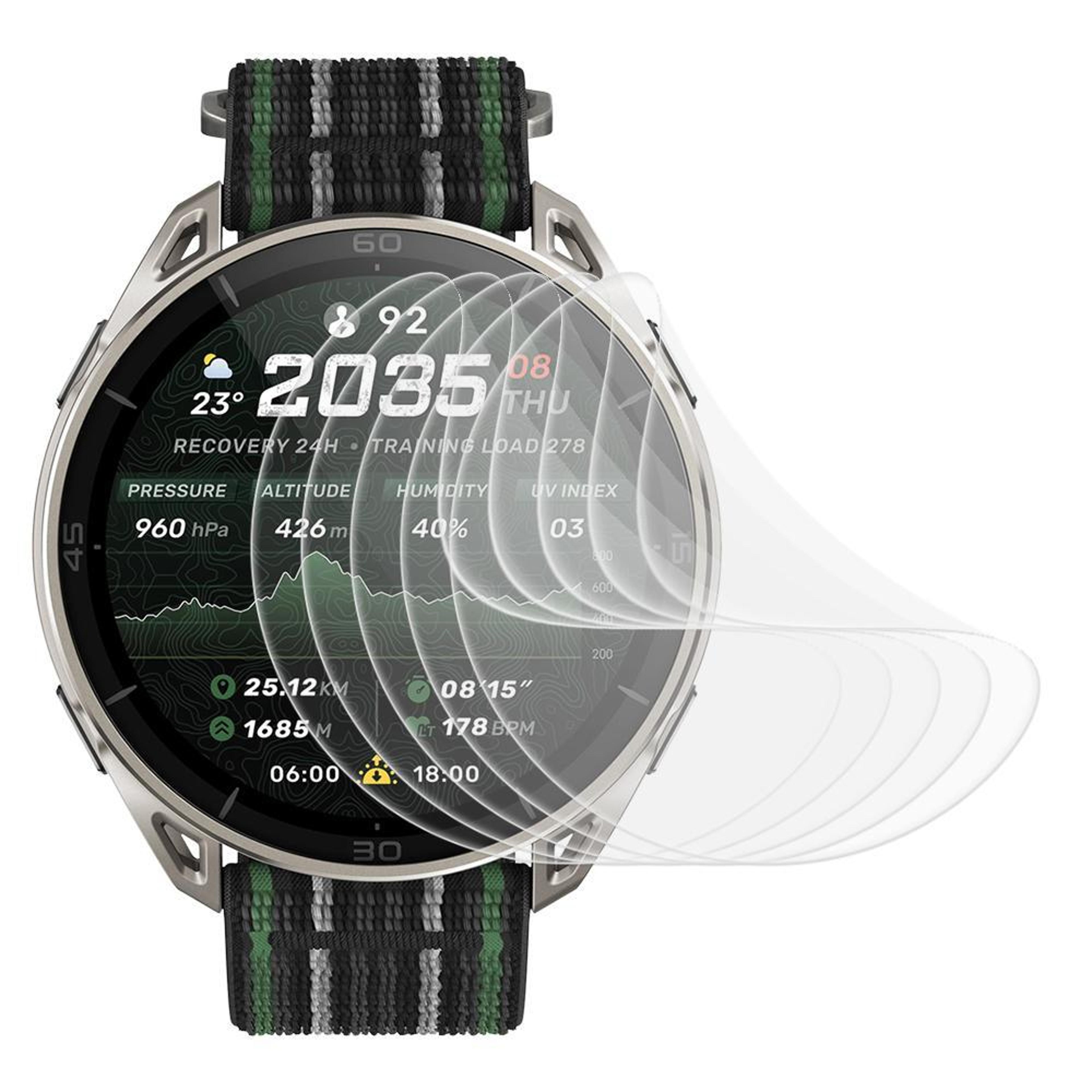 xdfind hydrogel screen protector for amazfit cheetah 2 ultra hd full coverage film