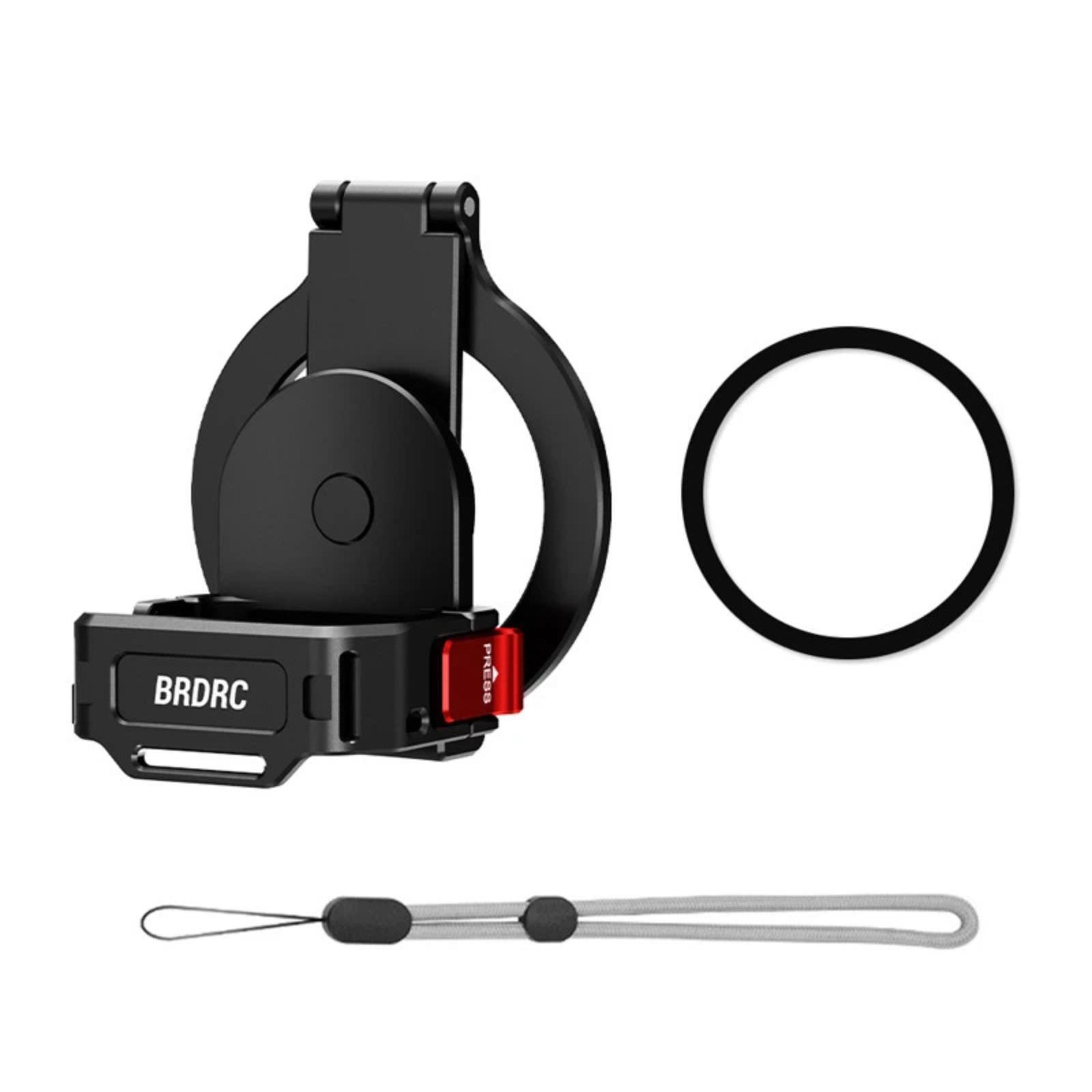brdrc dji osmo pocket 4 accessory magnetic teleprompter mount with cold shoe extender phone holder