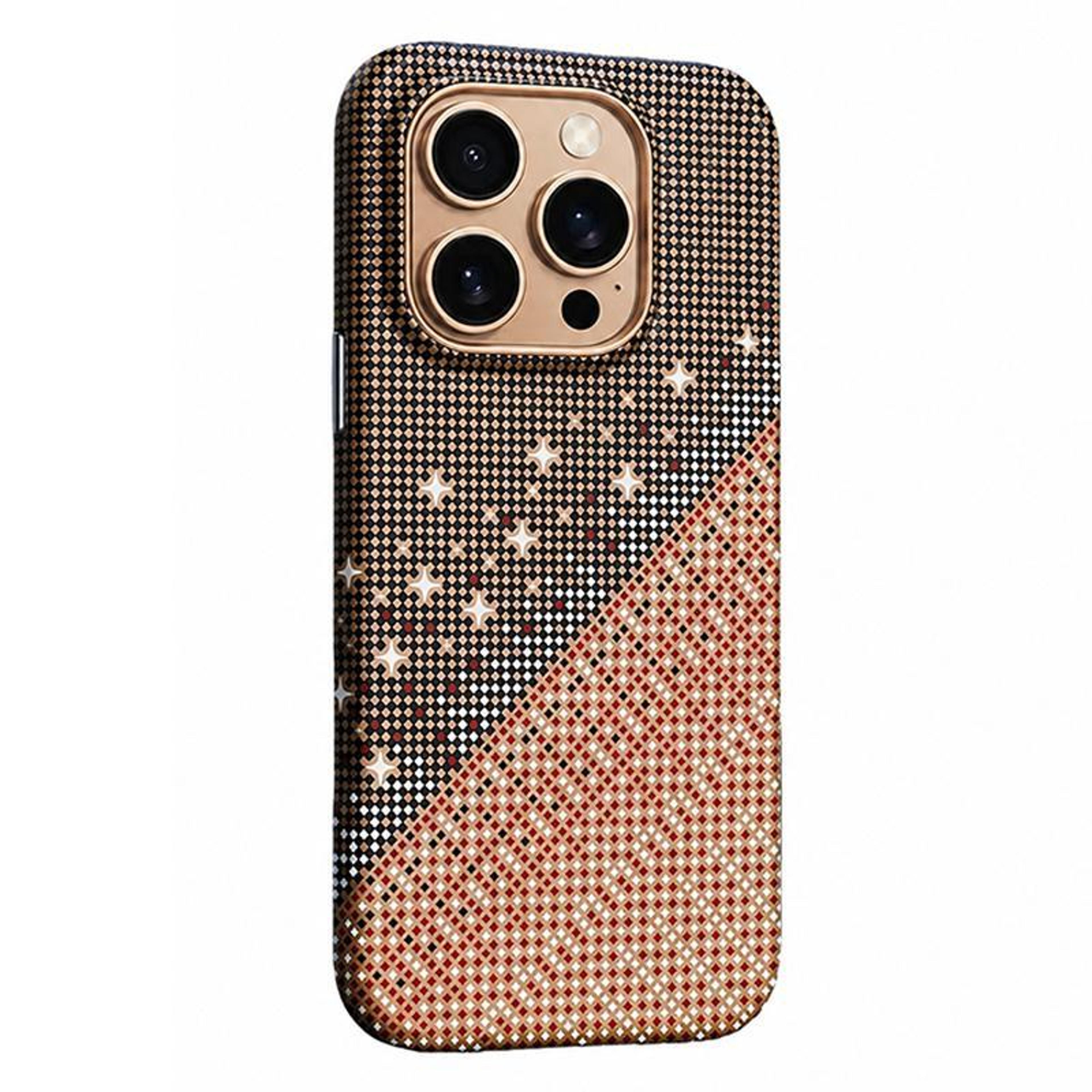 iphone 16 pro & pro max magnetic tpu shockproof phone case with asterism pattern