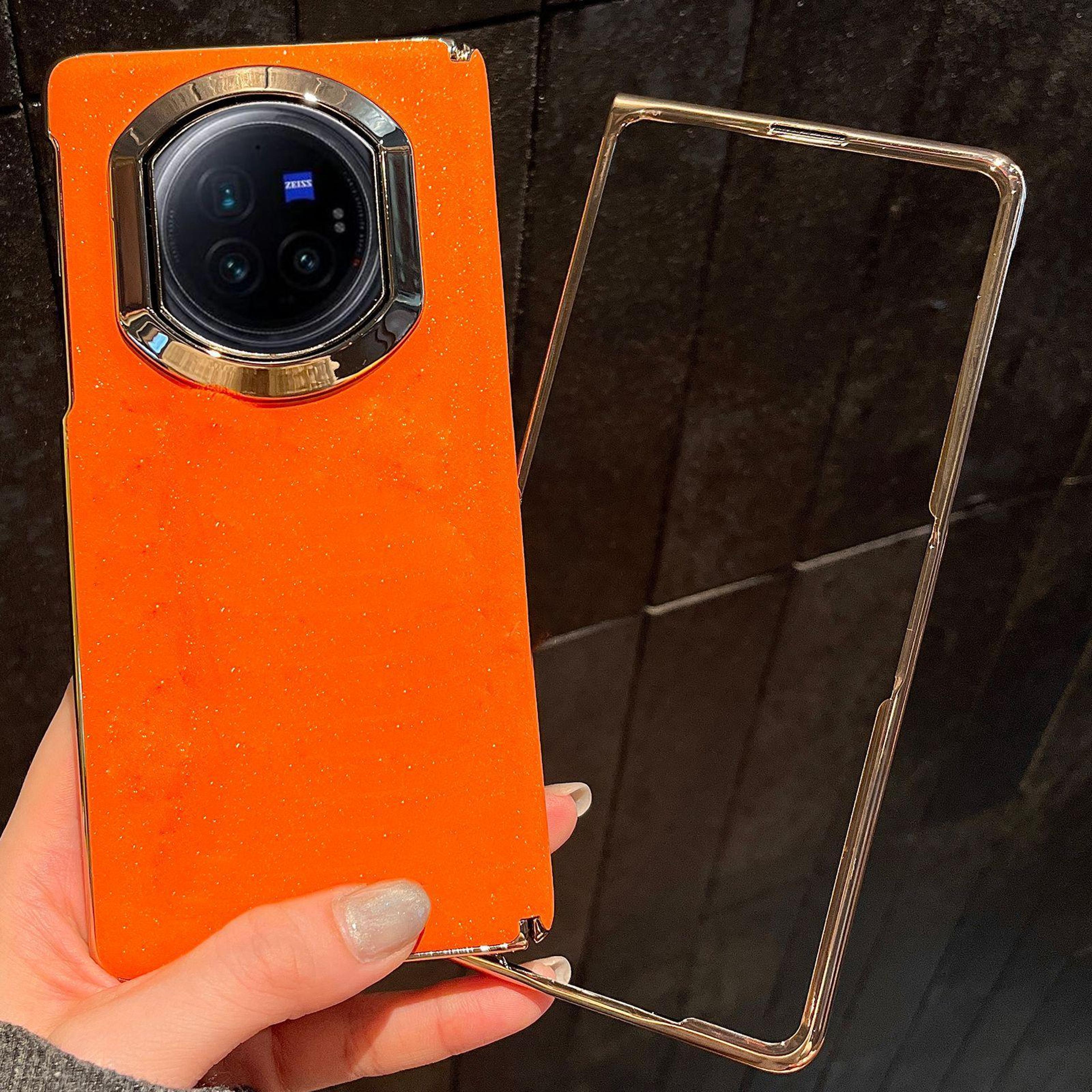 starry sparkle vivo x fold 3 & x fold 5 case shockproof foldable protective phone cover with frame