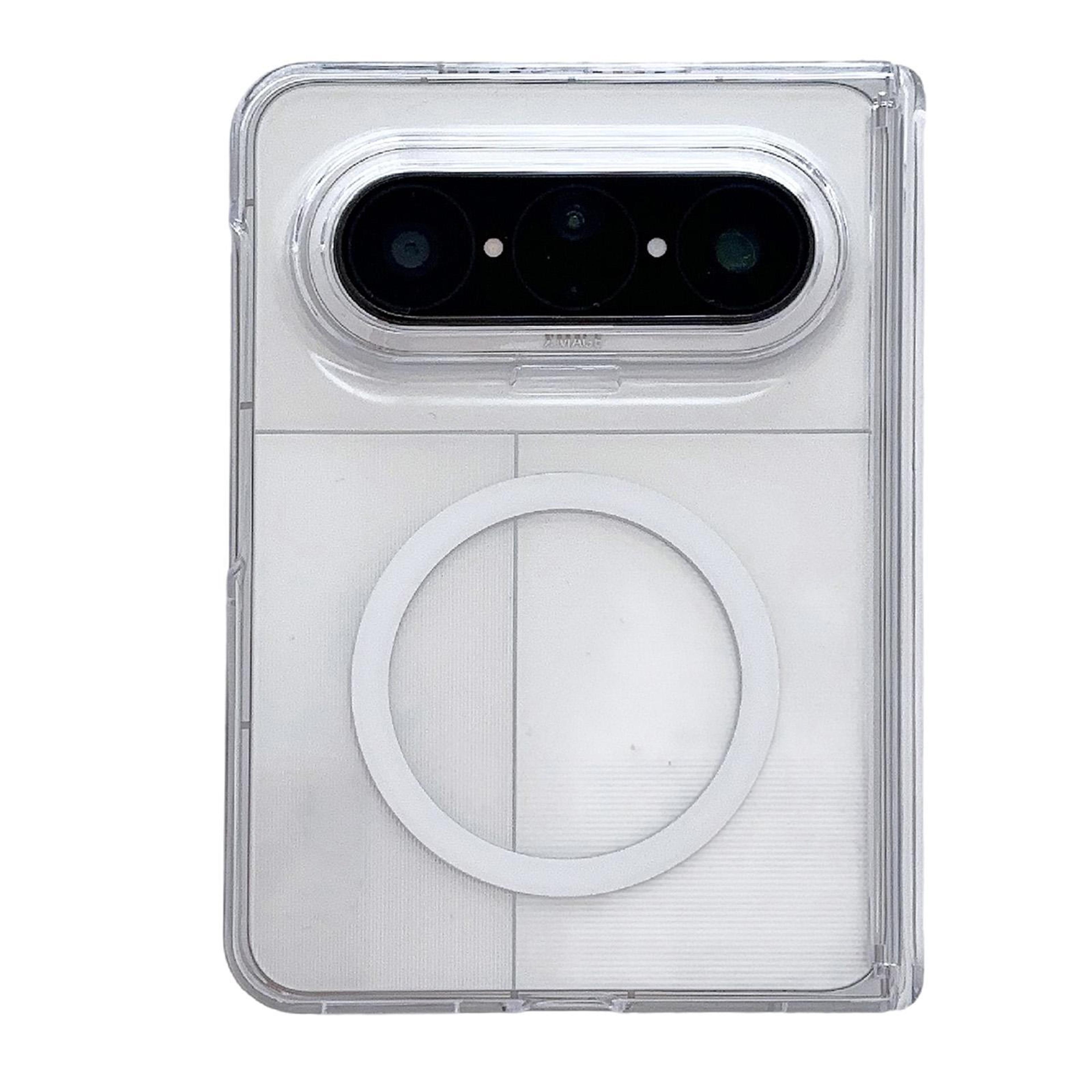 huawei pura x max clear magnetic phone case with ring hinge slim transparent protective cover