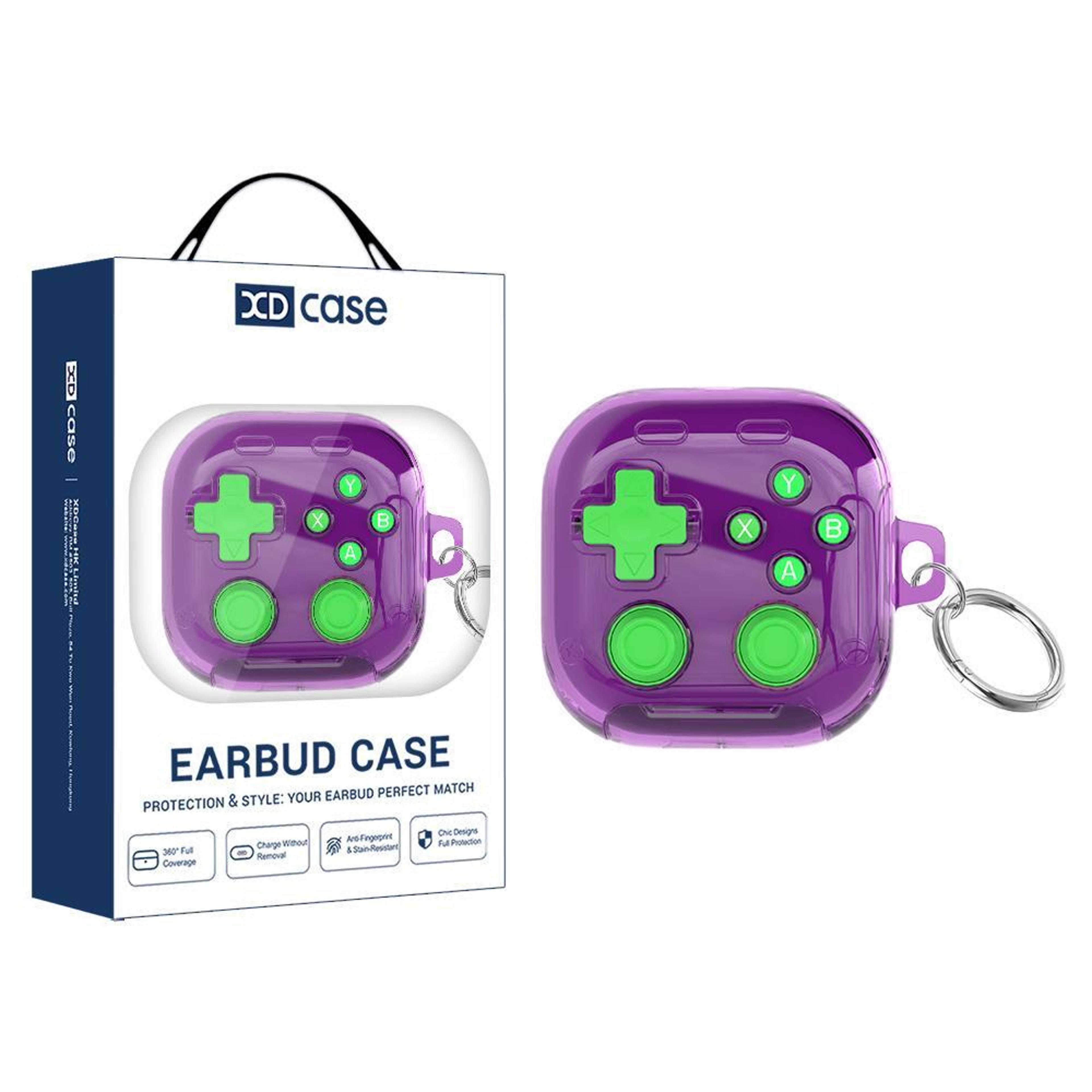 xdcase galaxy buds4 pro case retro game console protective earbuds cover with stand & carabiner