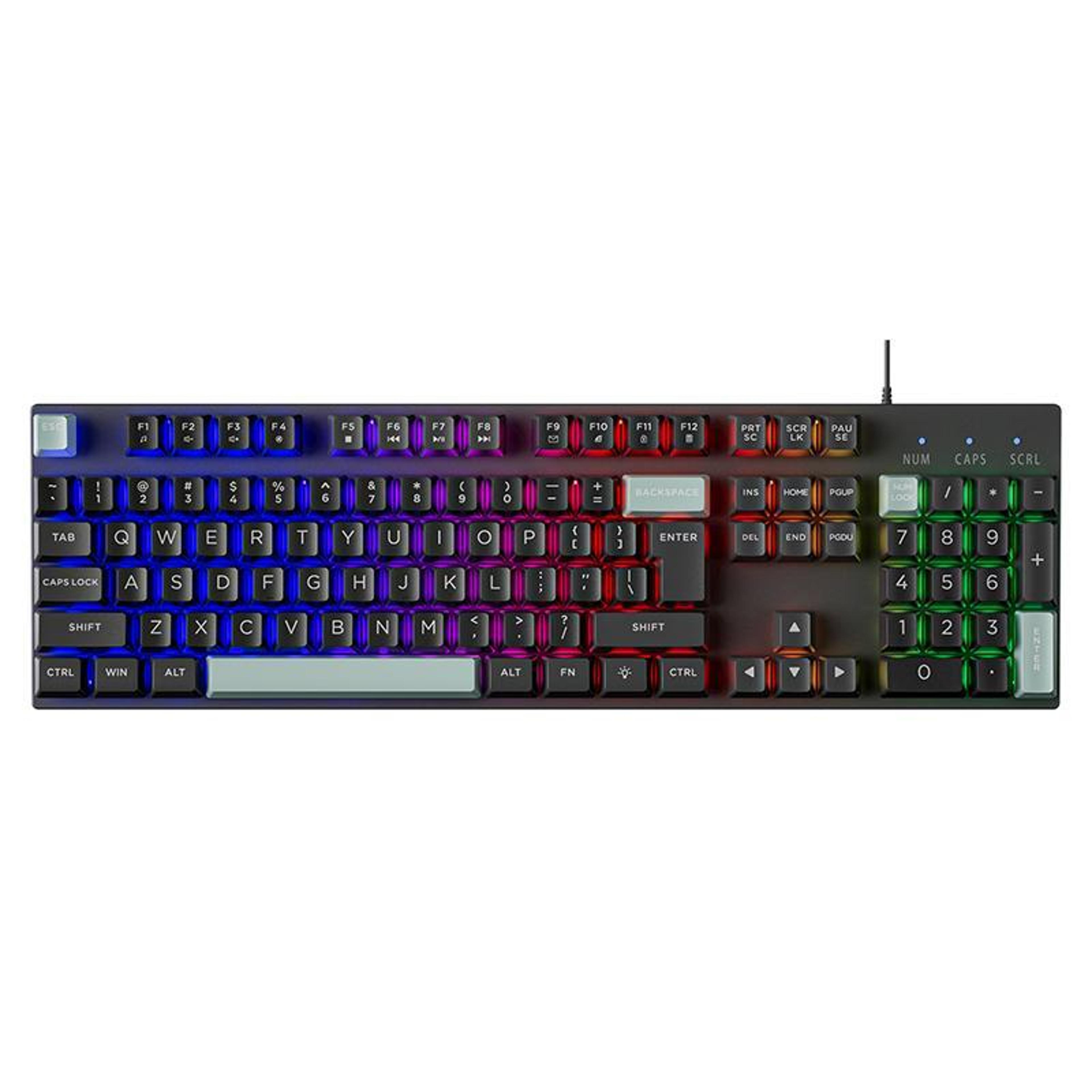 shipadoo gk80 mechanical feel keyboard 104 key usb wired keyboard with 9 backlight modes