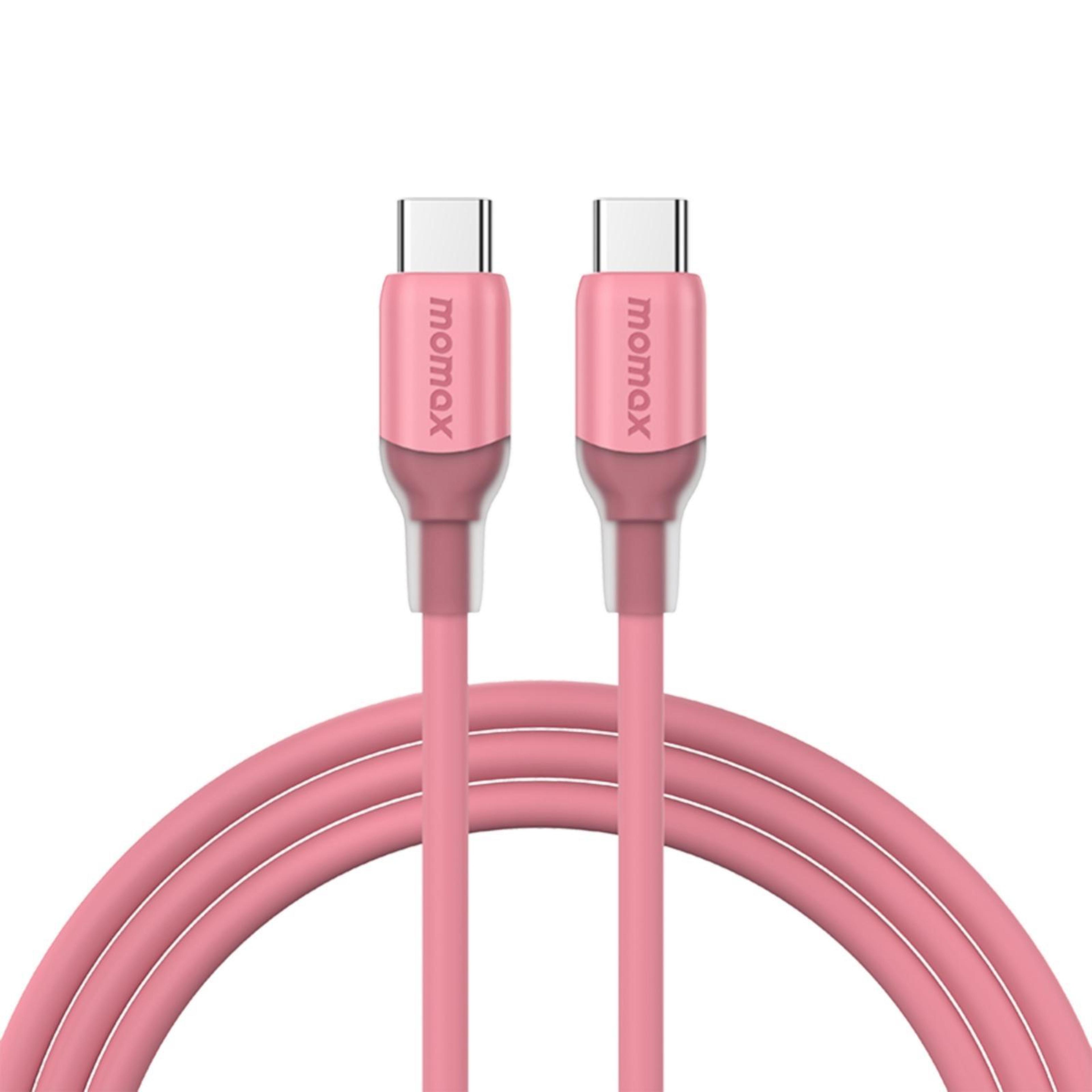 momax 1-link flow 60w usb-c to usb-c cable soft silicone fast charging cable 1.2m