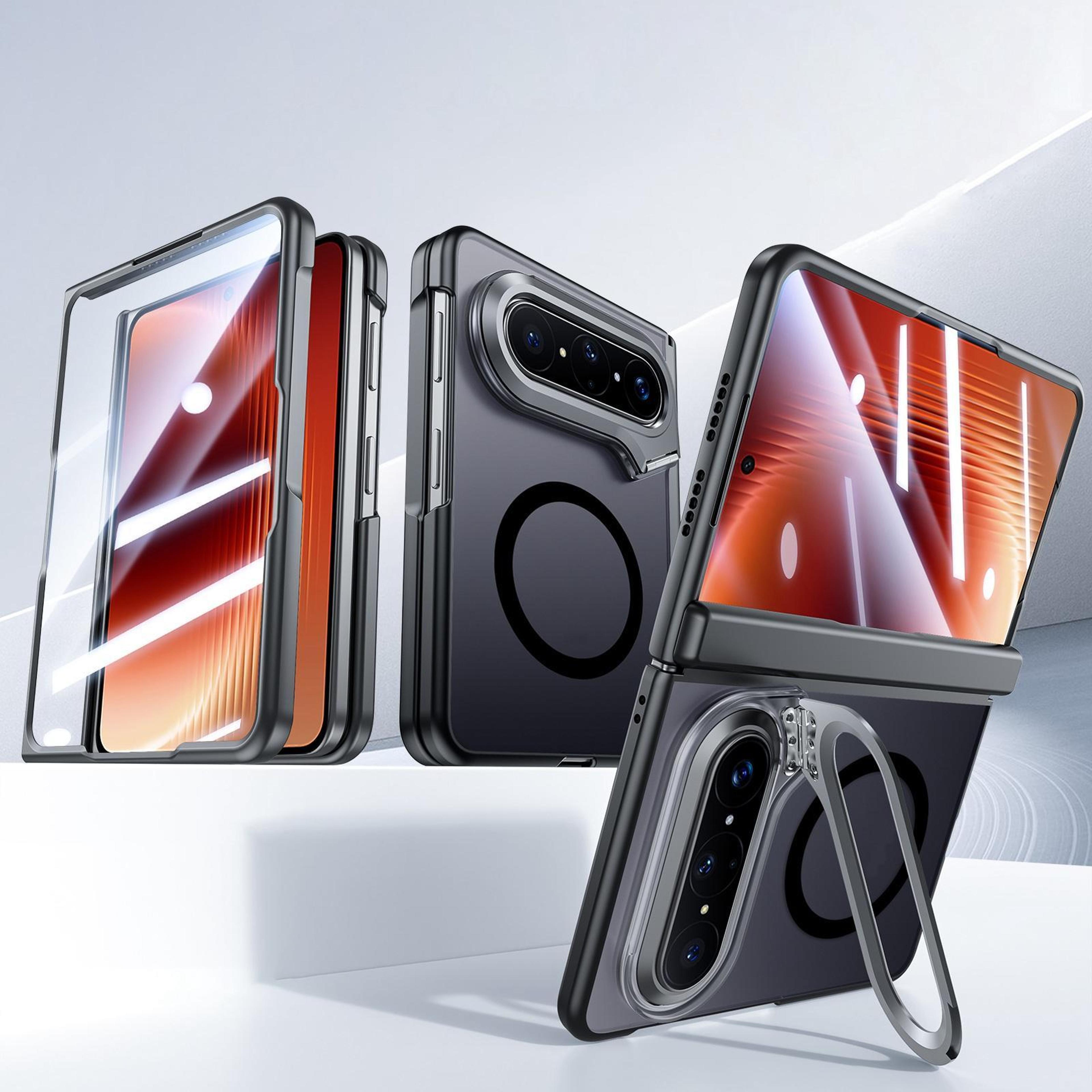 huawei pura x max magnetic matte phone case with camera kickstand and wireless charging support