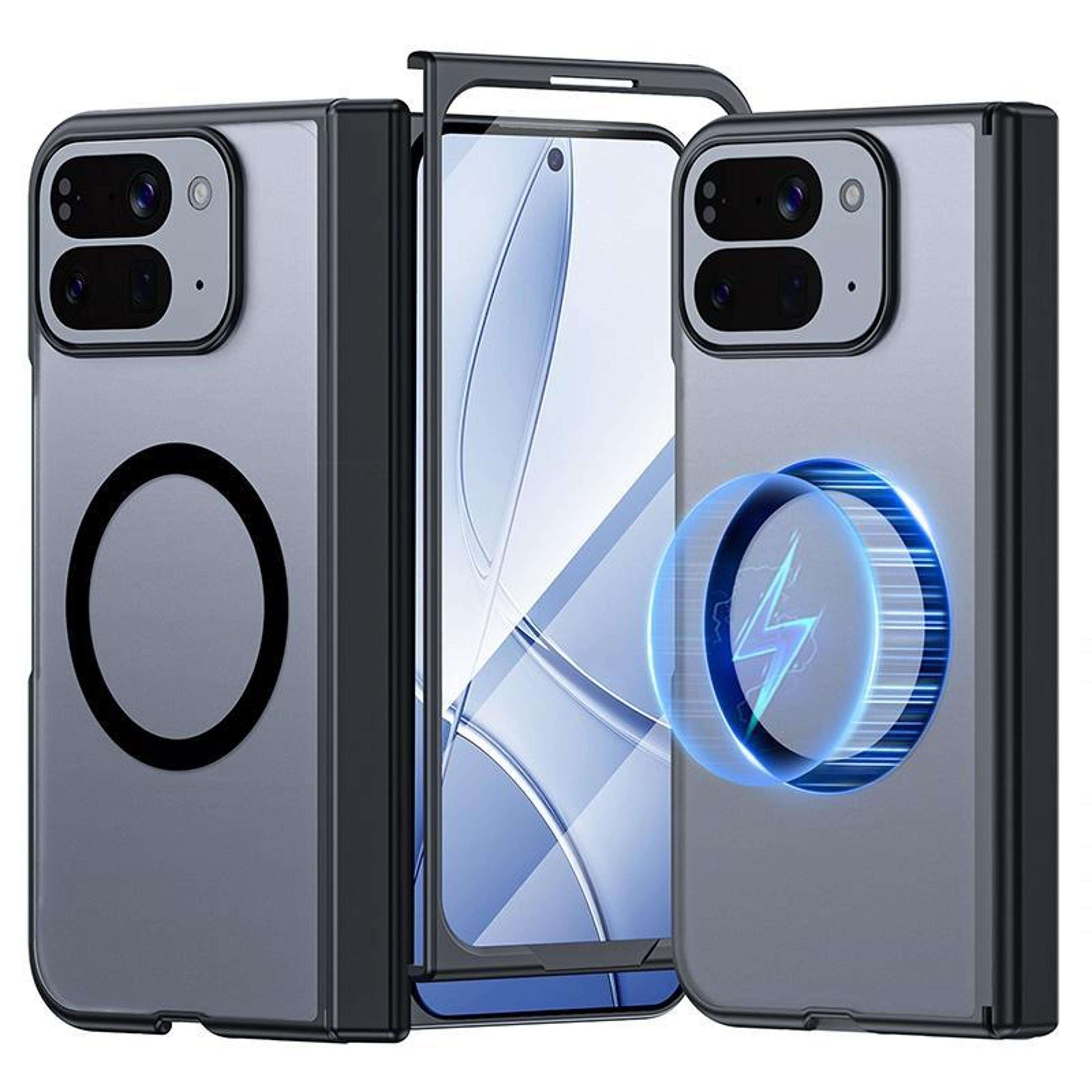 google pixel 10 pro fold magnetic phone case with matte skin feel & integrated screen protection