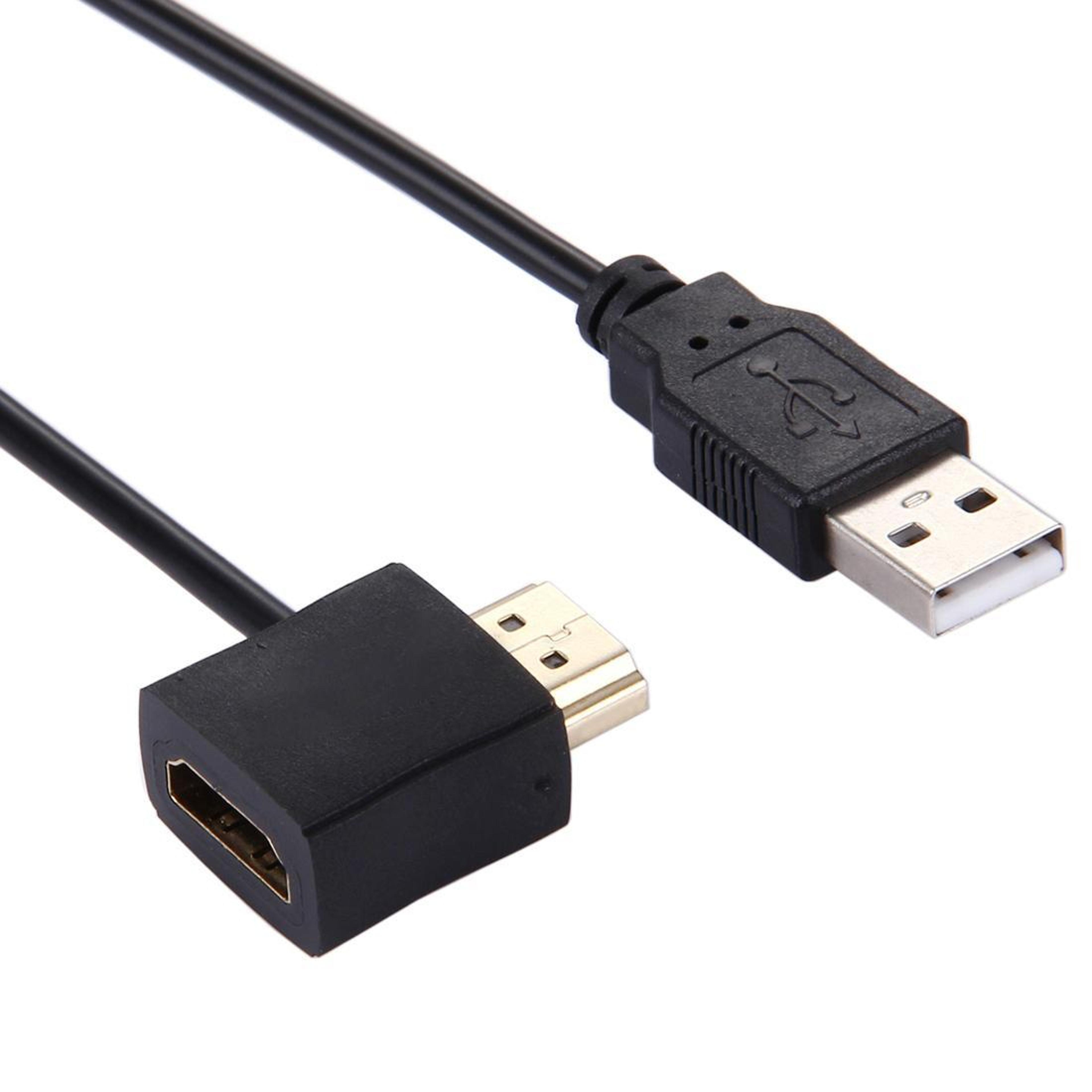 50cm hdmi to usb adapter cable with hdmi female & male connectors for 1080p devices