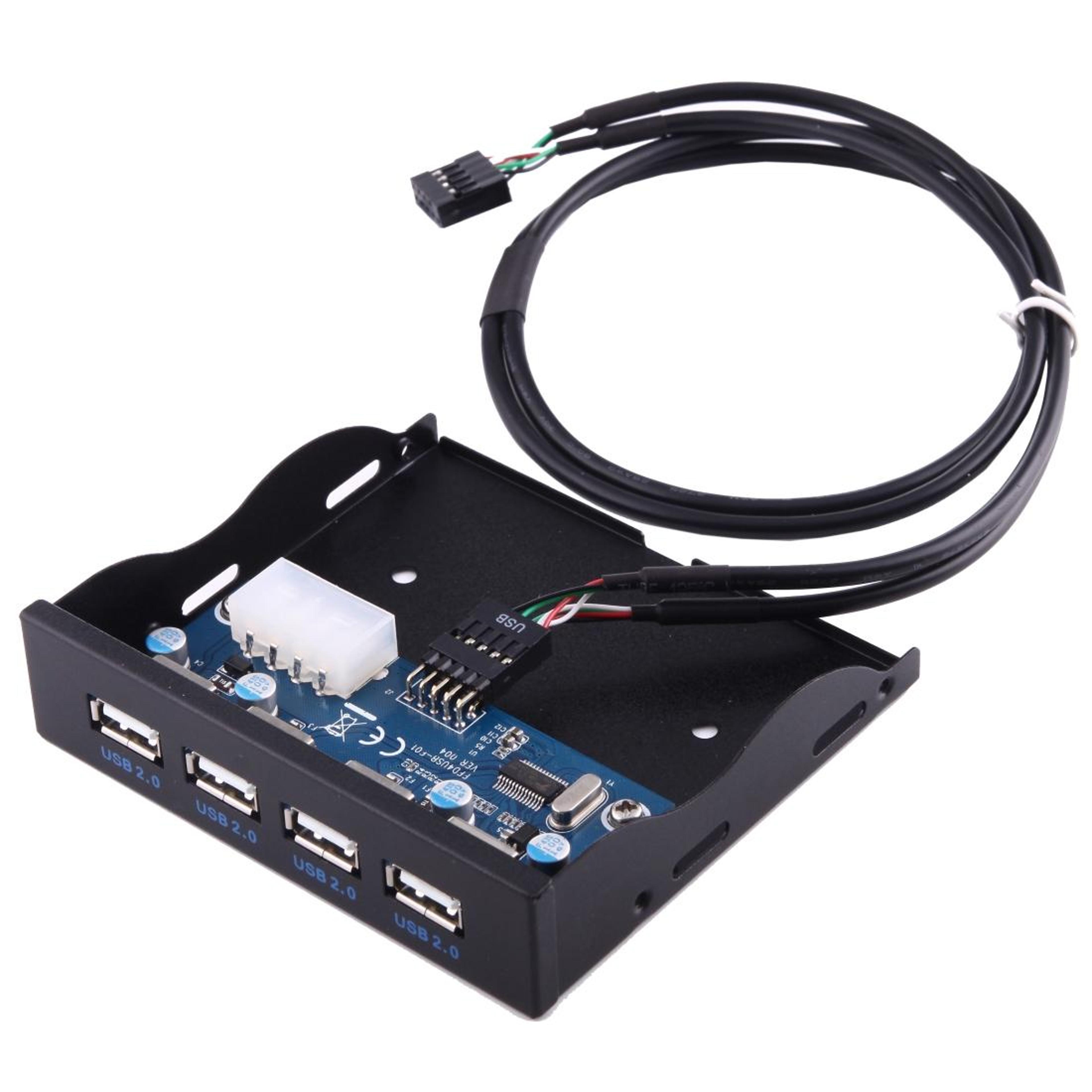 3.5 inch front panel 4-port usb 2.0 hub adapter for pc floppy bay expansion