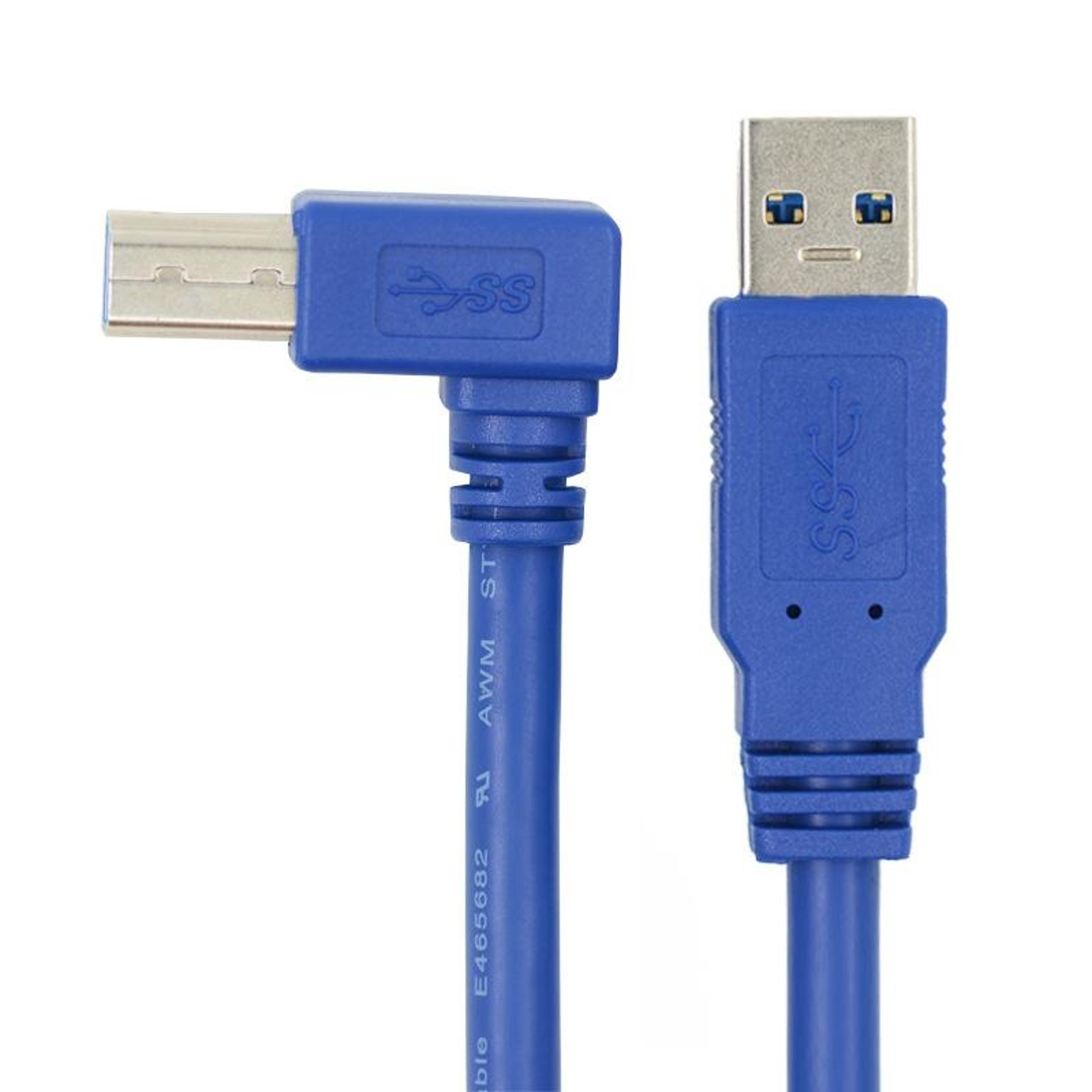 usb 3.0 printer cable 1m 90 degree a to b male fast data transfer cable for printers and external hard drives