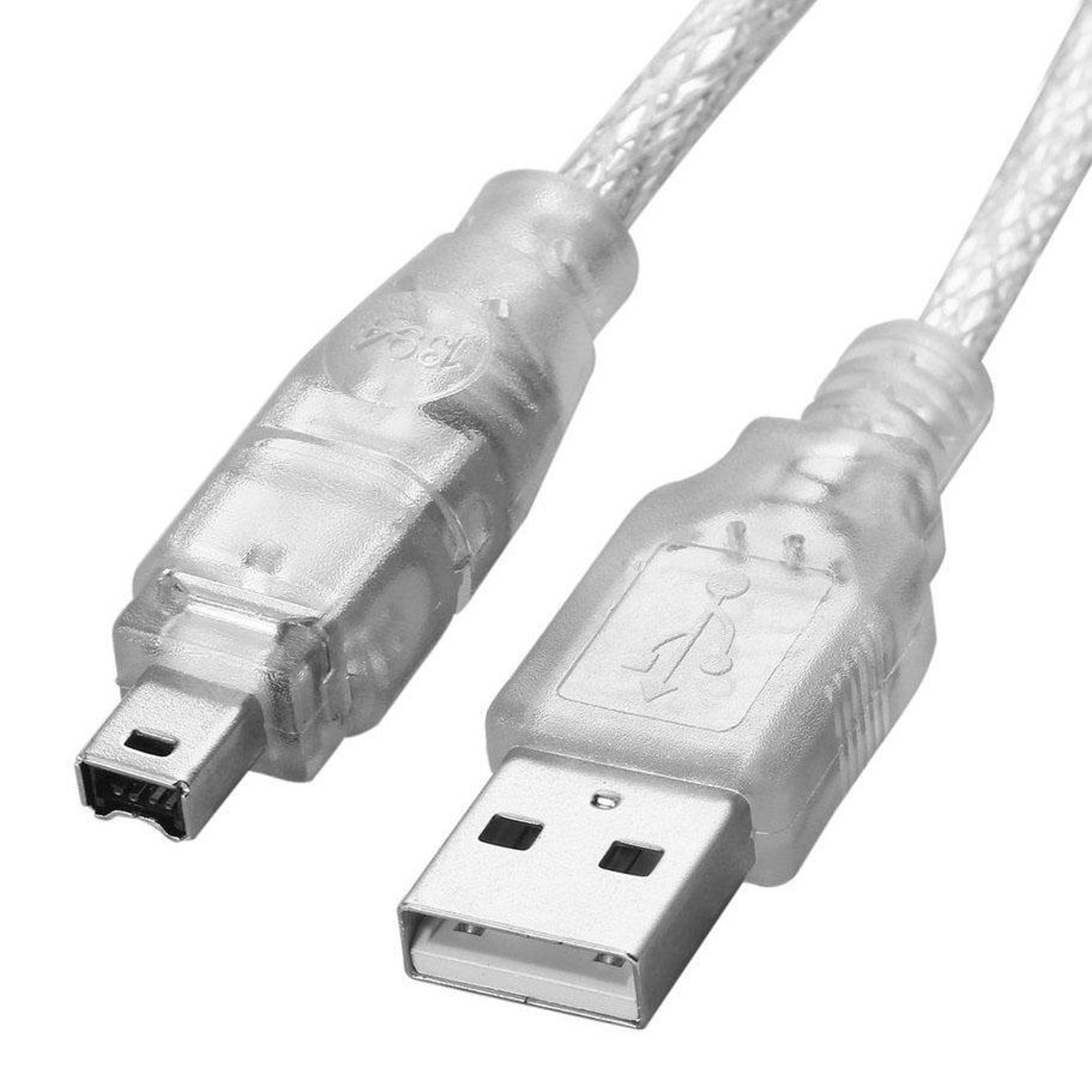 usb to firewire cable 1.2m ieee 1394 4 pin ilink data transfer cable