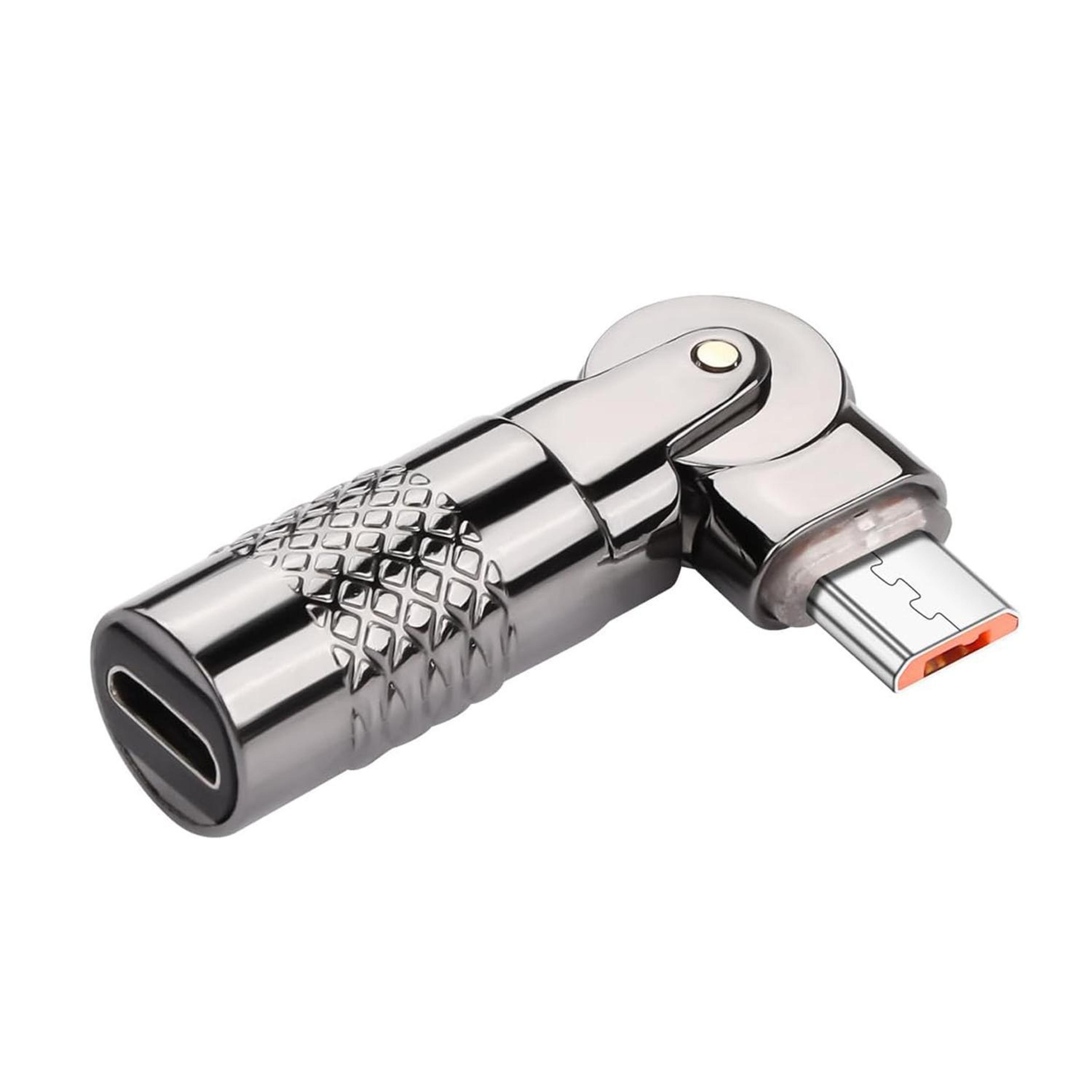 3a 180° rotating micro usb adapter metal fast charging & data sync connector