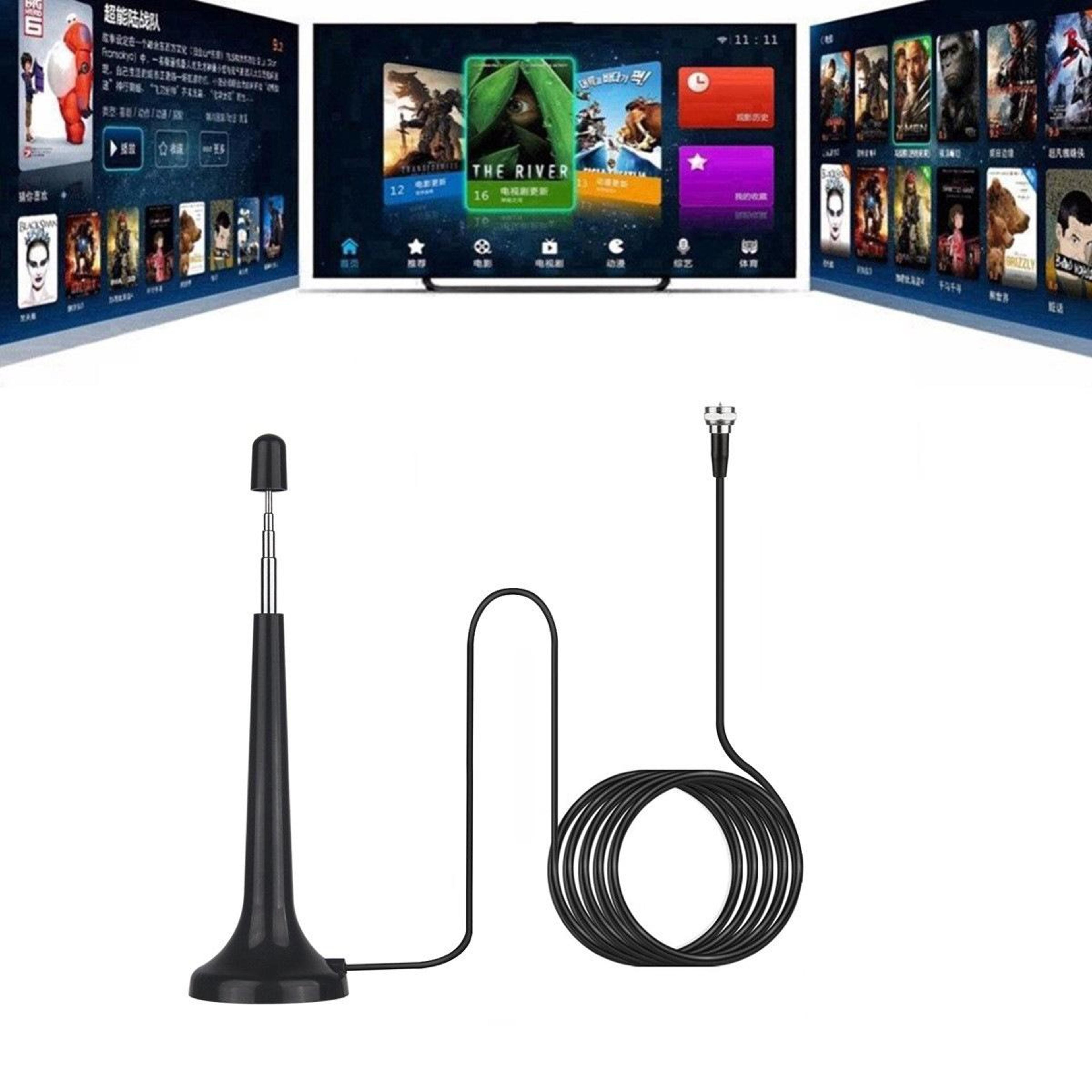 magnetic base fm radio antenna with f connector for digital tv and portable receivers