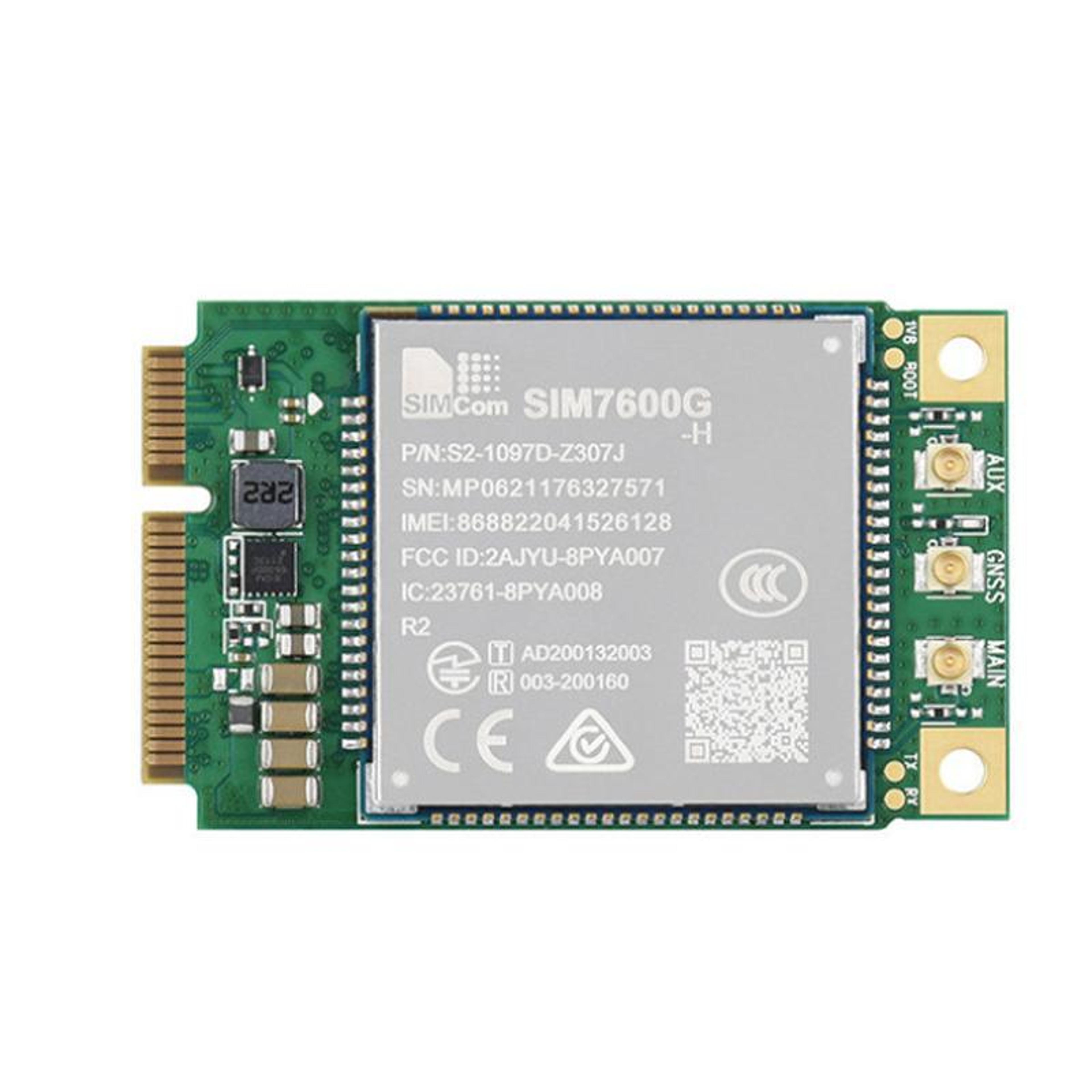 waveshare 4g lte module sim7600g-h mini pcie modem with gnss for industrial iot
