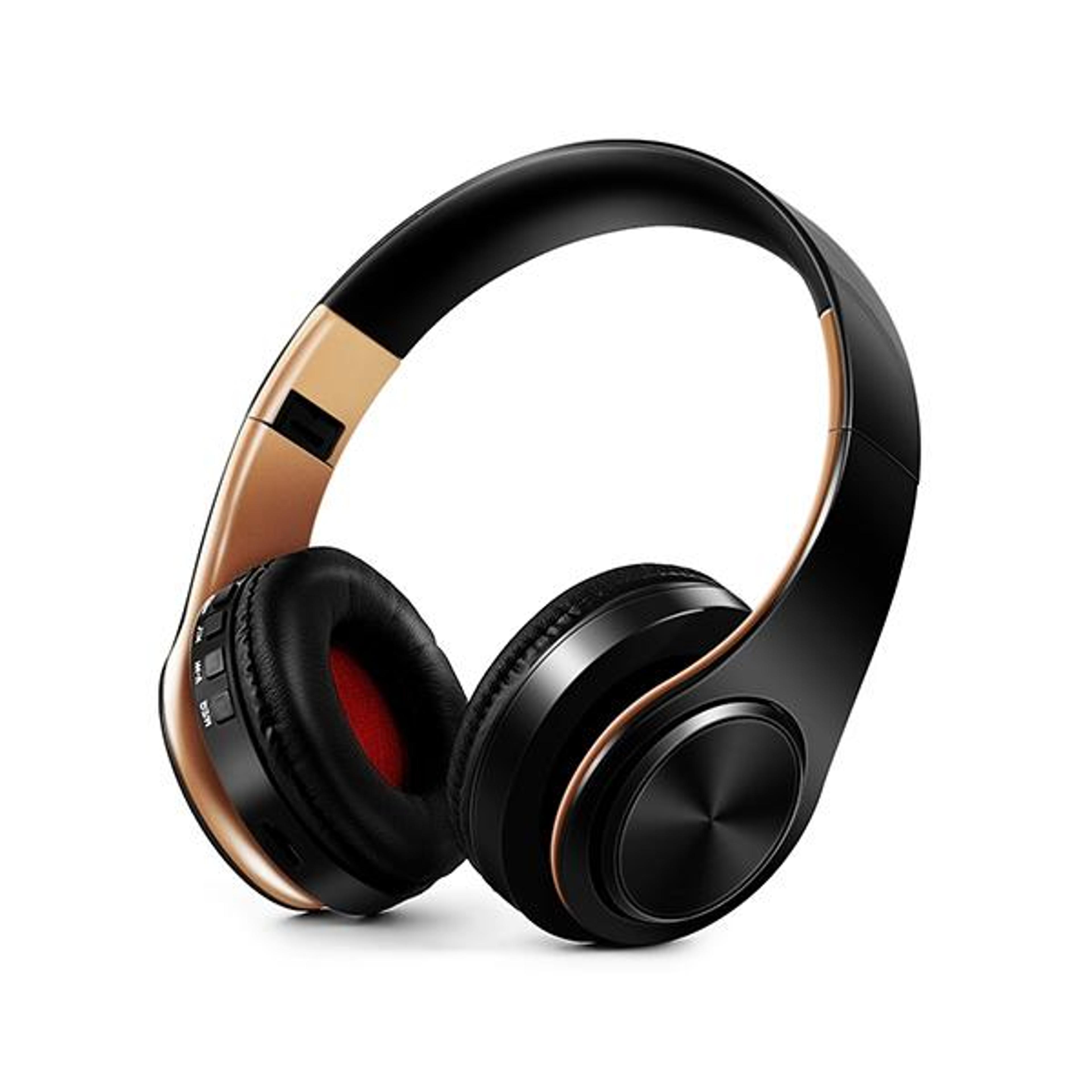 wireless bluetooth headphones with mic sd card fm radio hifi stereo over ear headset