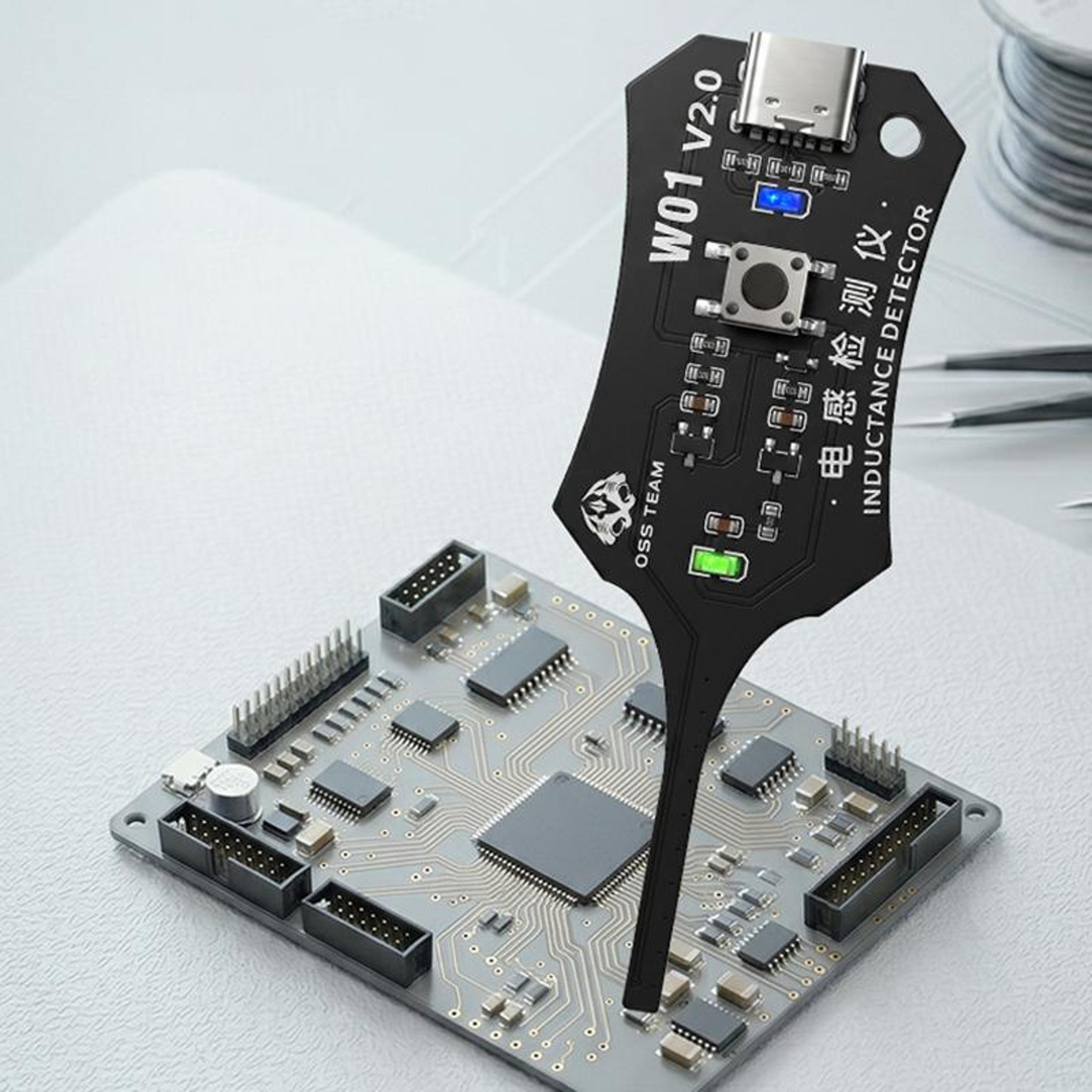 oss w01 inductance detector type-c motherboard coil tester for phone repair diagnostics