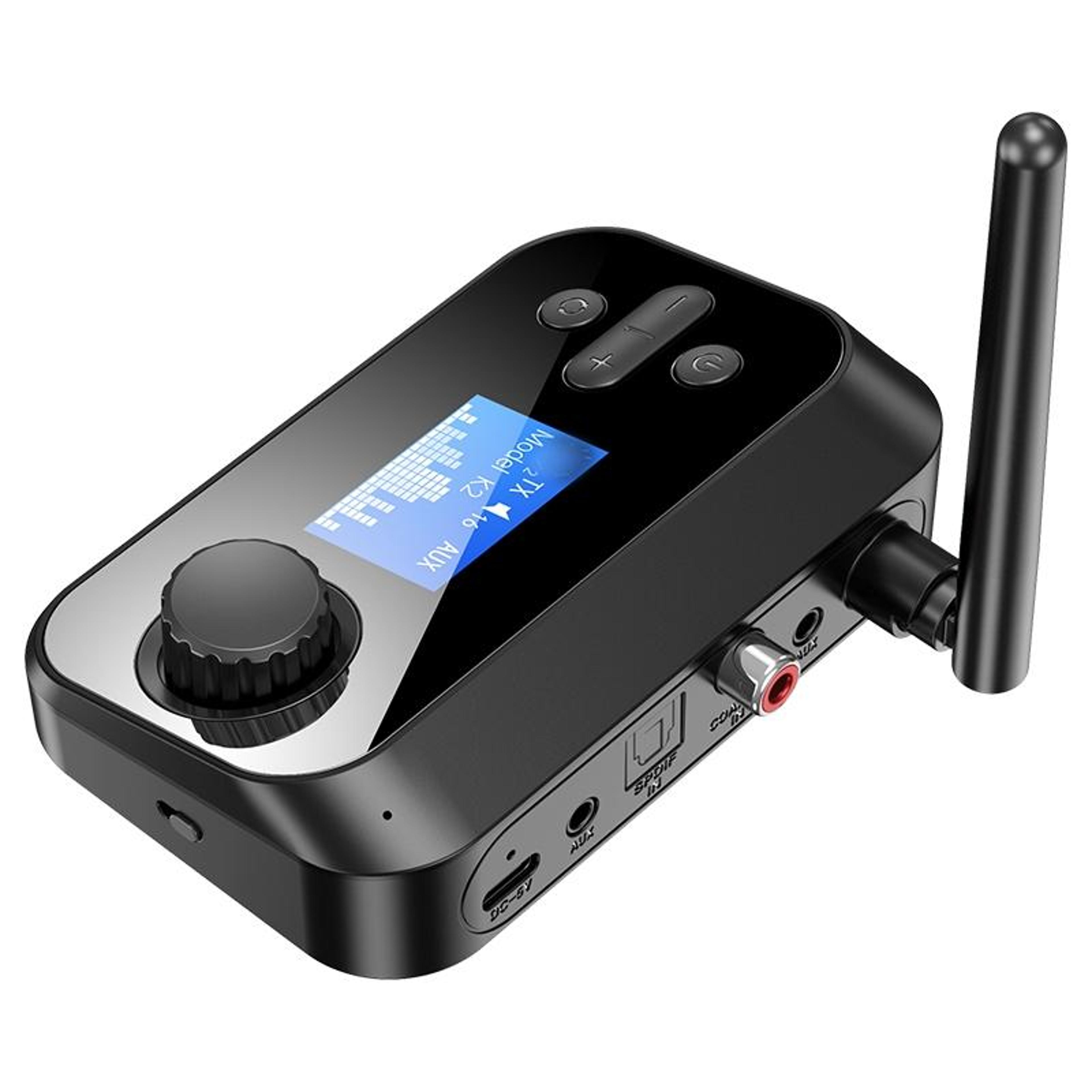 c41s bluetooth audio receiver 2 in 1 bluetooth transmitter receiver with lcd screen optical fiber coaxial adapter