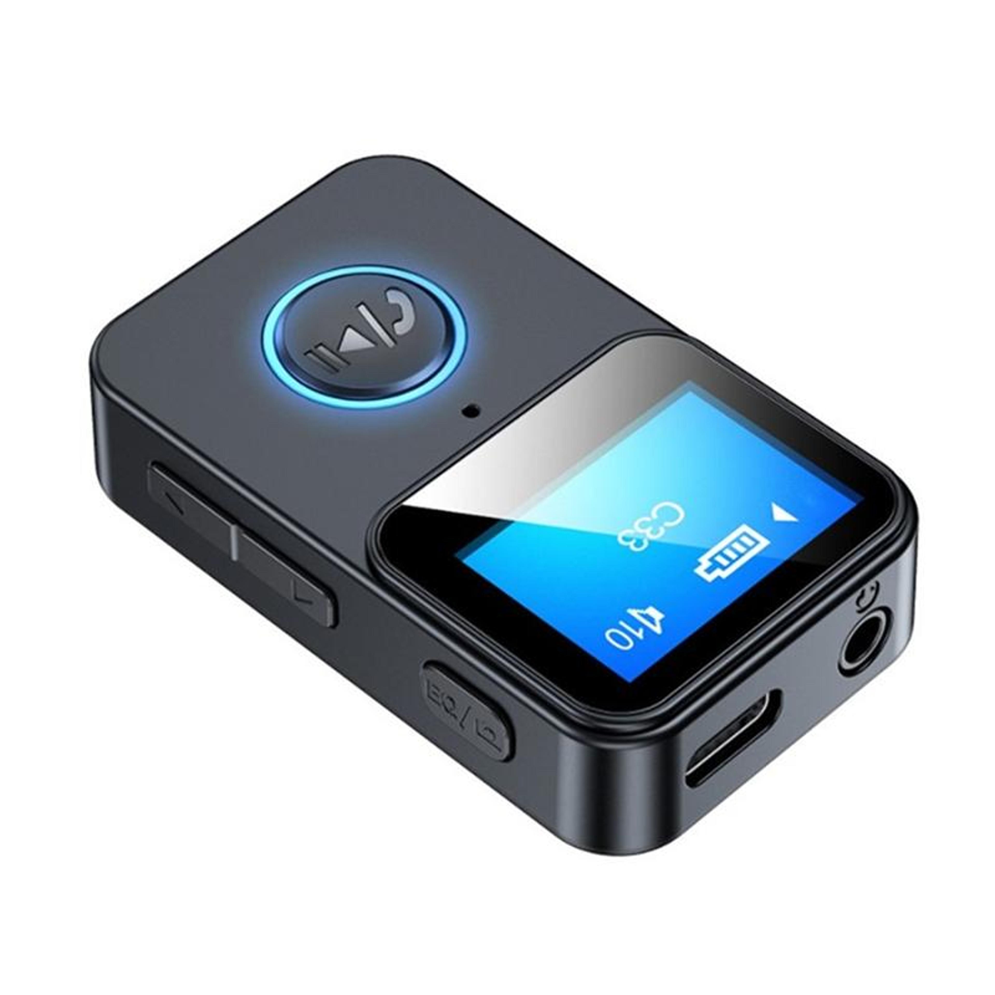 c33 bluetooth 5.0 adapter wireless audio receiver transmitter portable mp3 player with lcd display