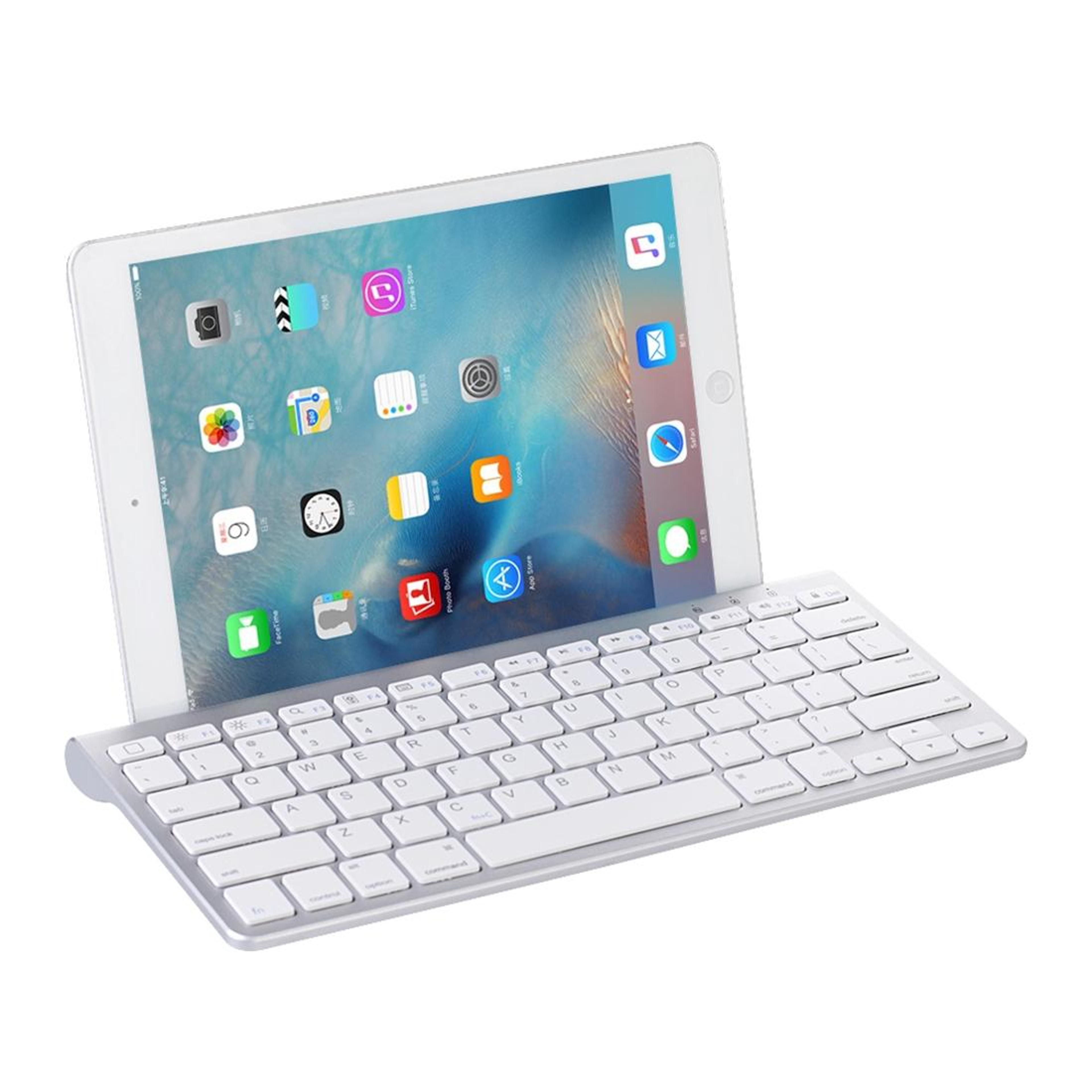 mc saite 460bt bluetooth keyboard ultra thin wireless keyboard with built in tablet holder