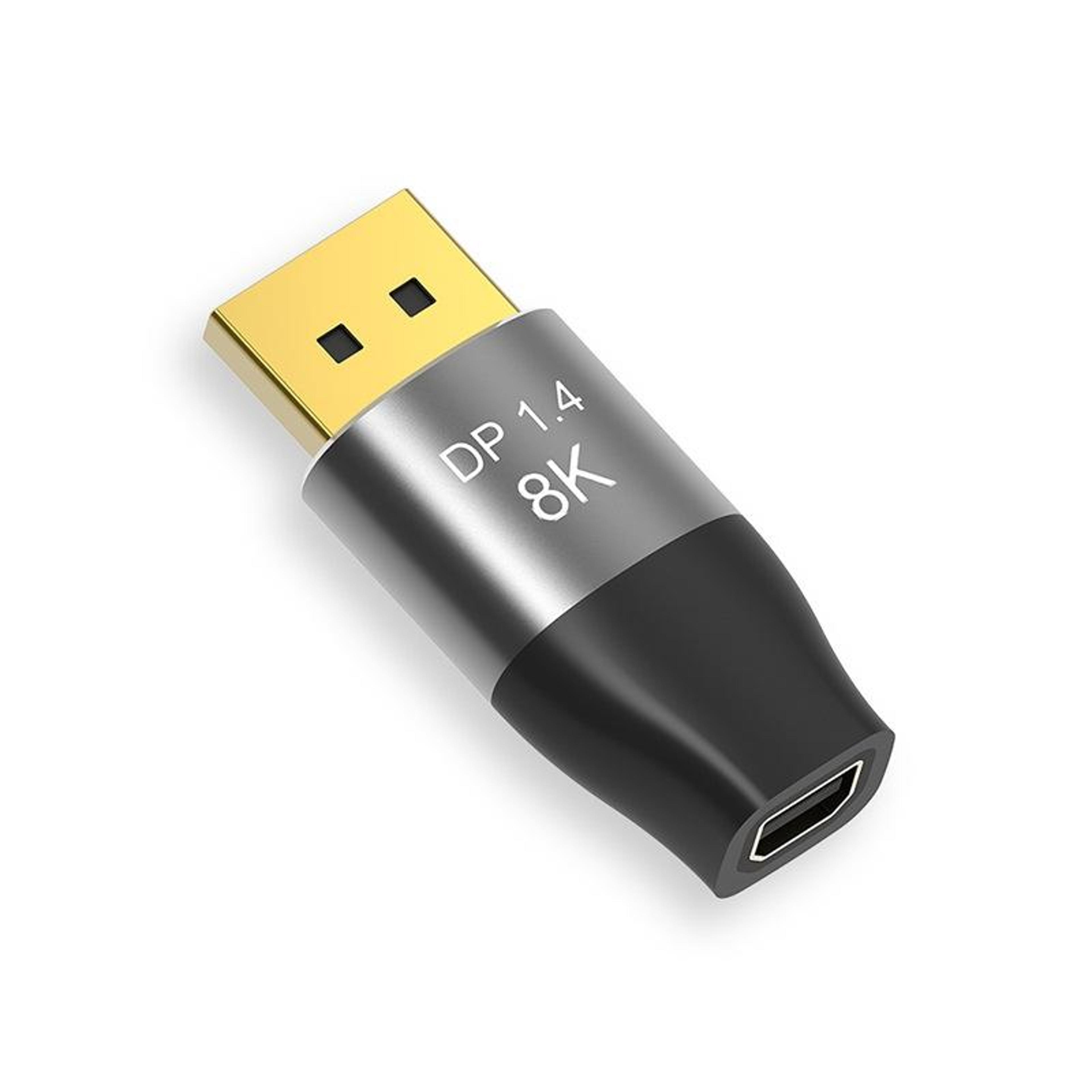 dp 1.4 8k displayport adapter to mini displayport adapter bi directional video converter