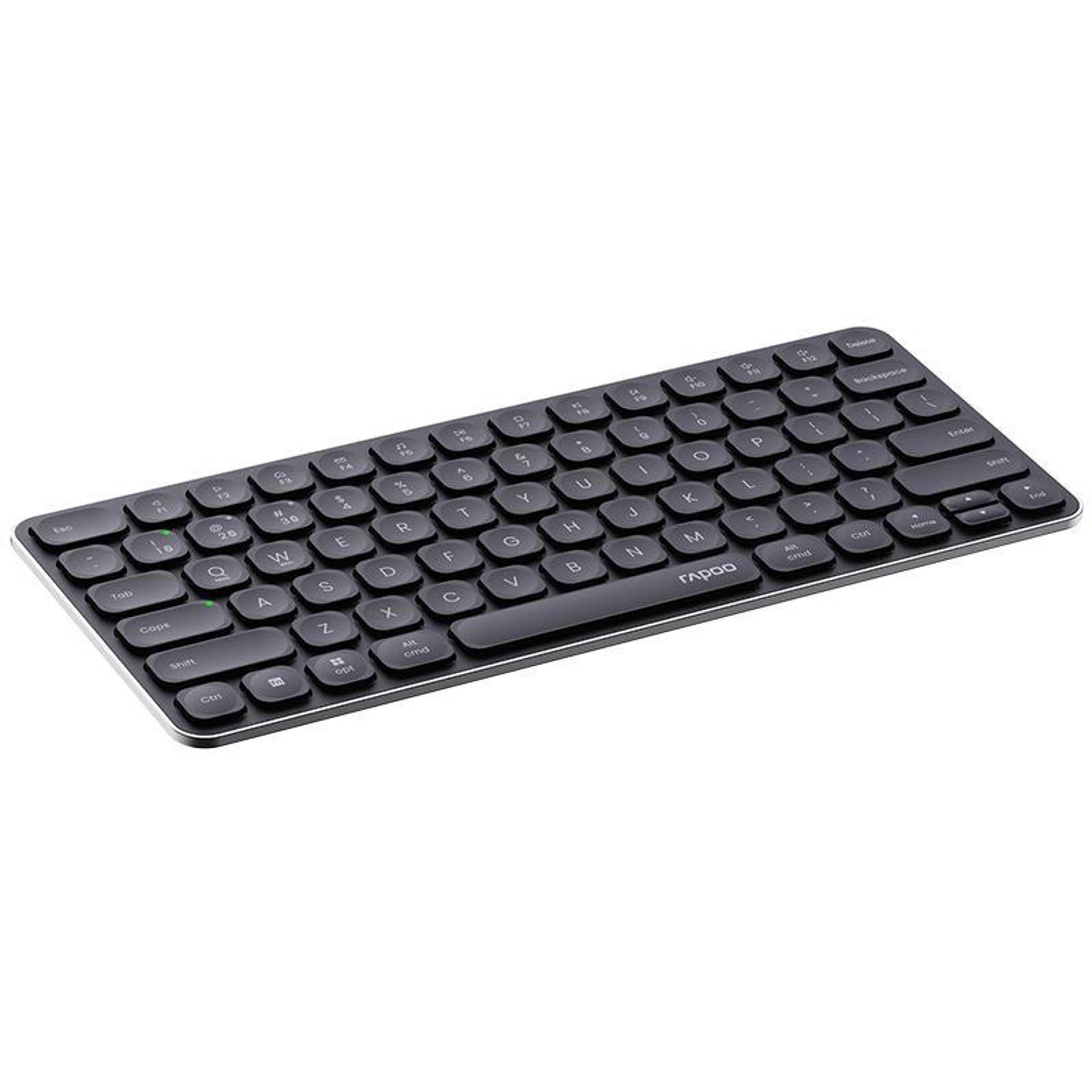 rapoo e9000g wireless bluetooth keyboard multi device compact keyboard for laptop tablet and phone
