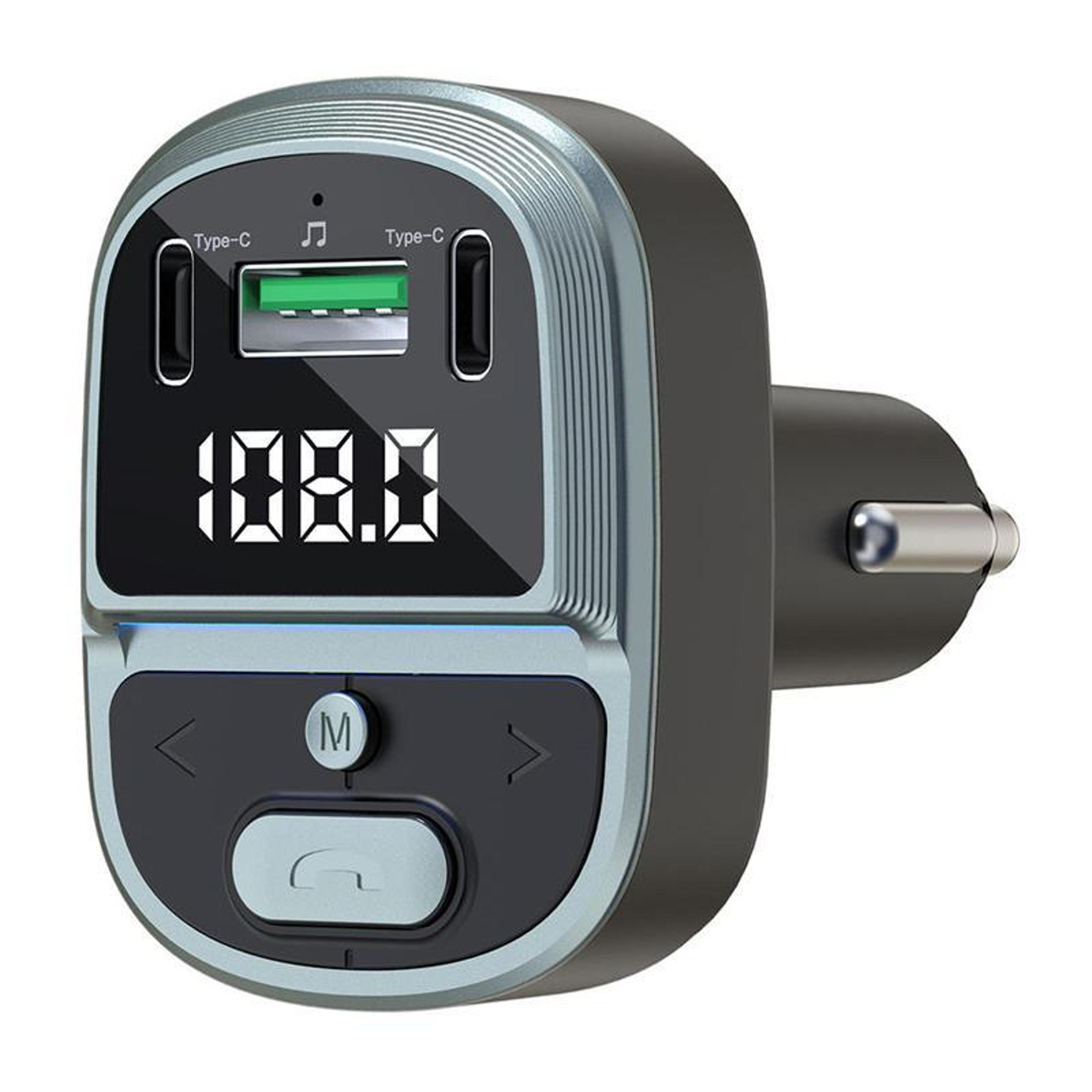 gz07 bluetooth fm transmitter car charger with fast car charger and voltage display mp3 player