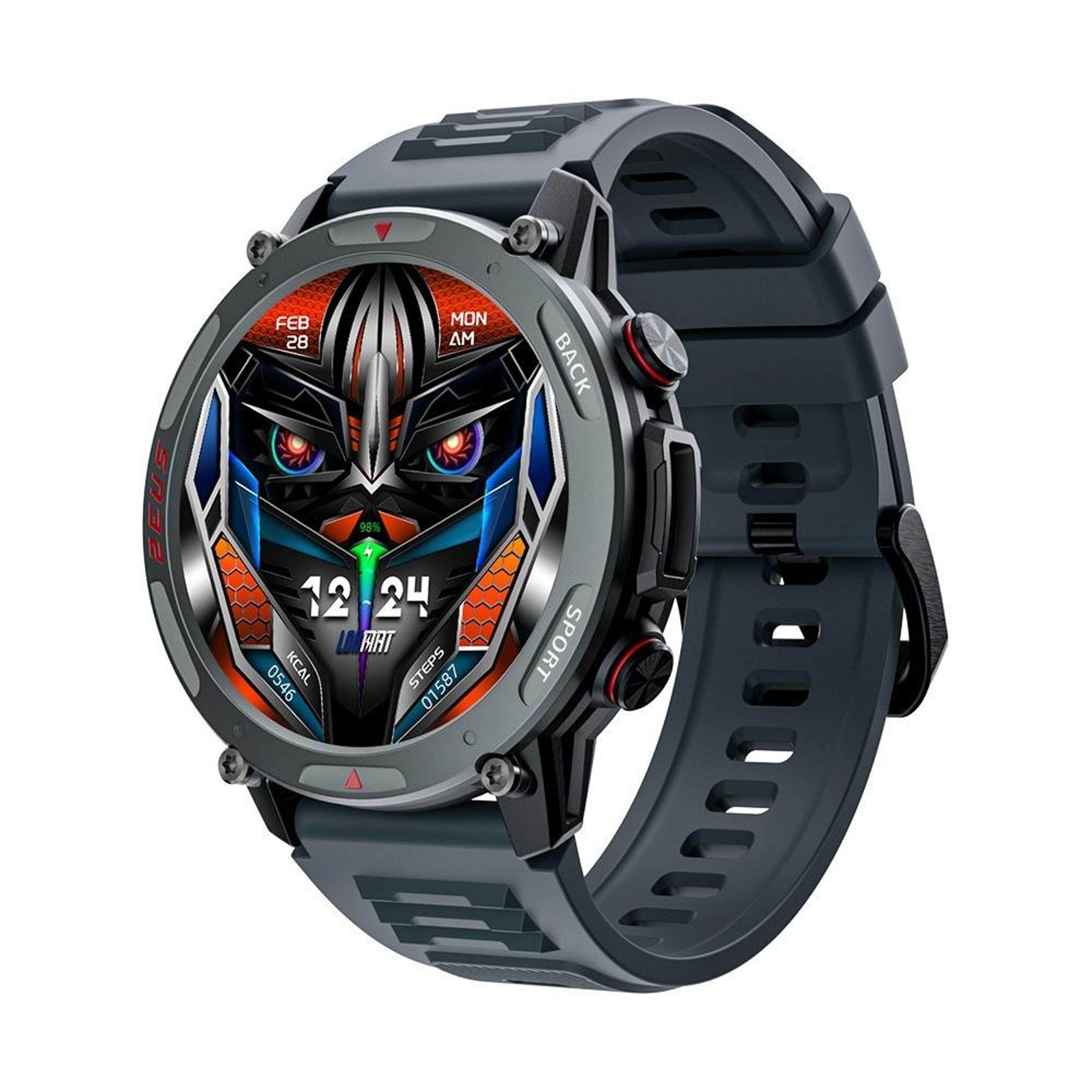 lokmat zeus4 pro bluetooth calling smartwatch with amoled display and health fitness tracker