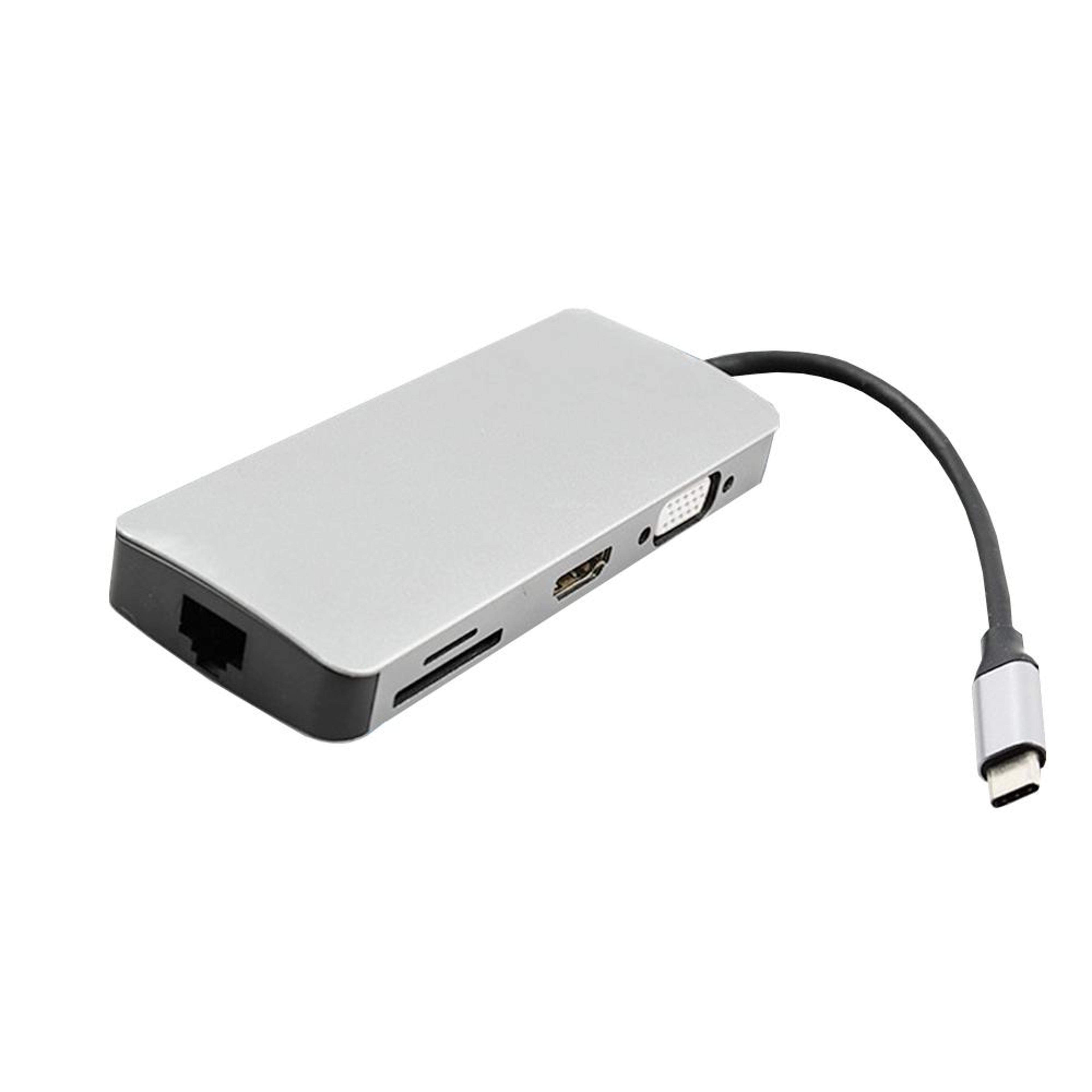 ws-06 9 in 1 usb c adapter multiport usb c hub with 4k hdmi gigabit ethernet pd charging