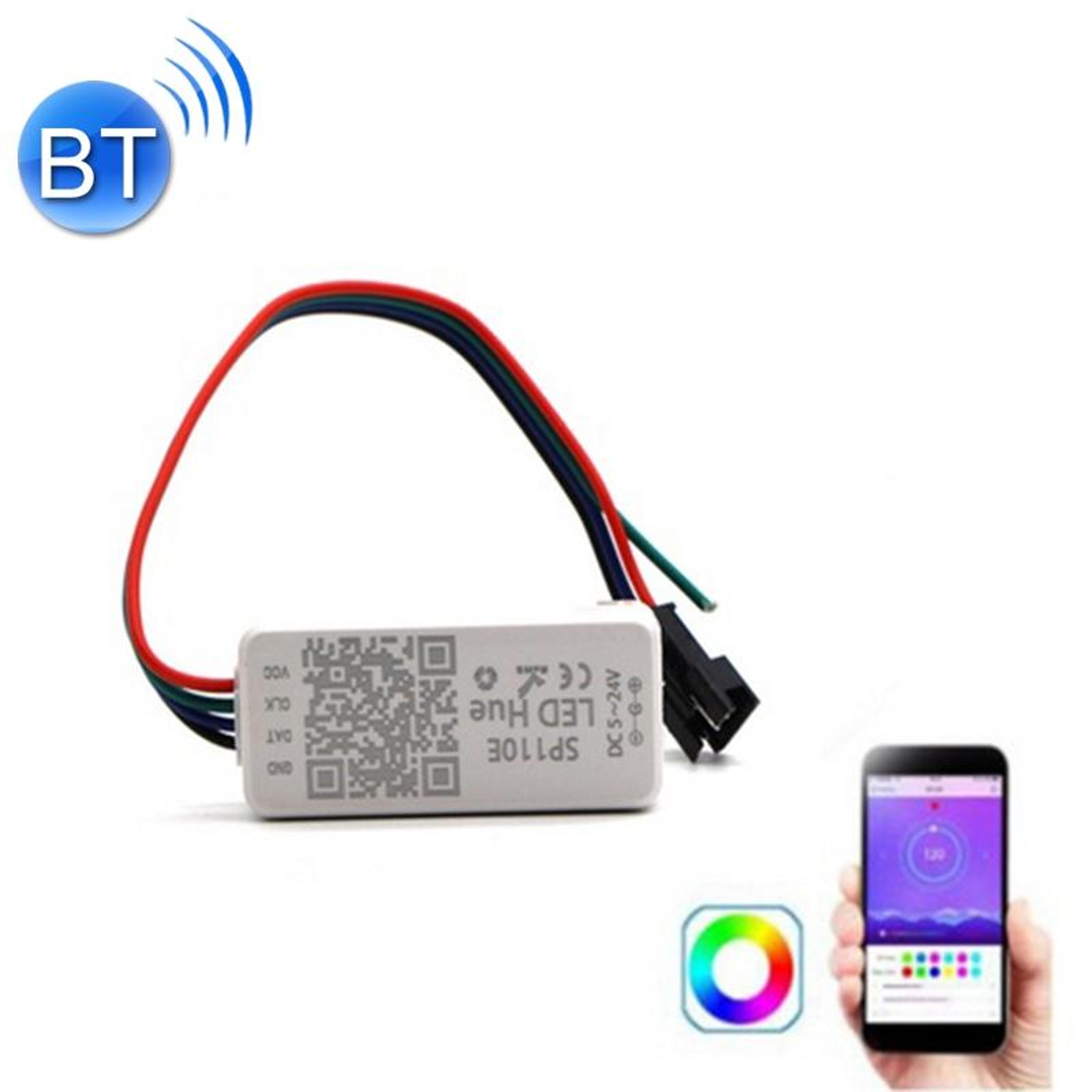 sp110e bluetooth led controller for ws2812b pixel led strip rgb addressable light controller