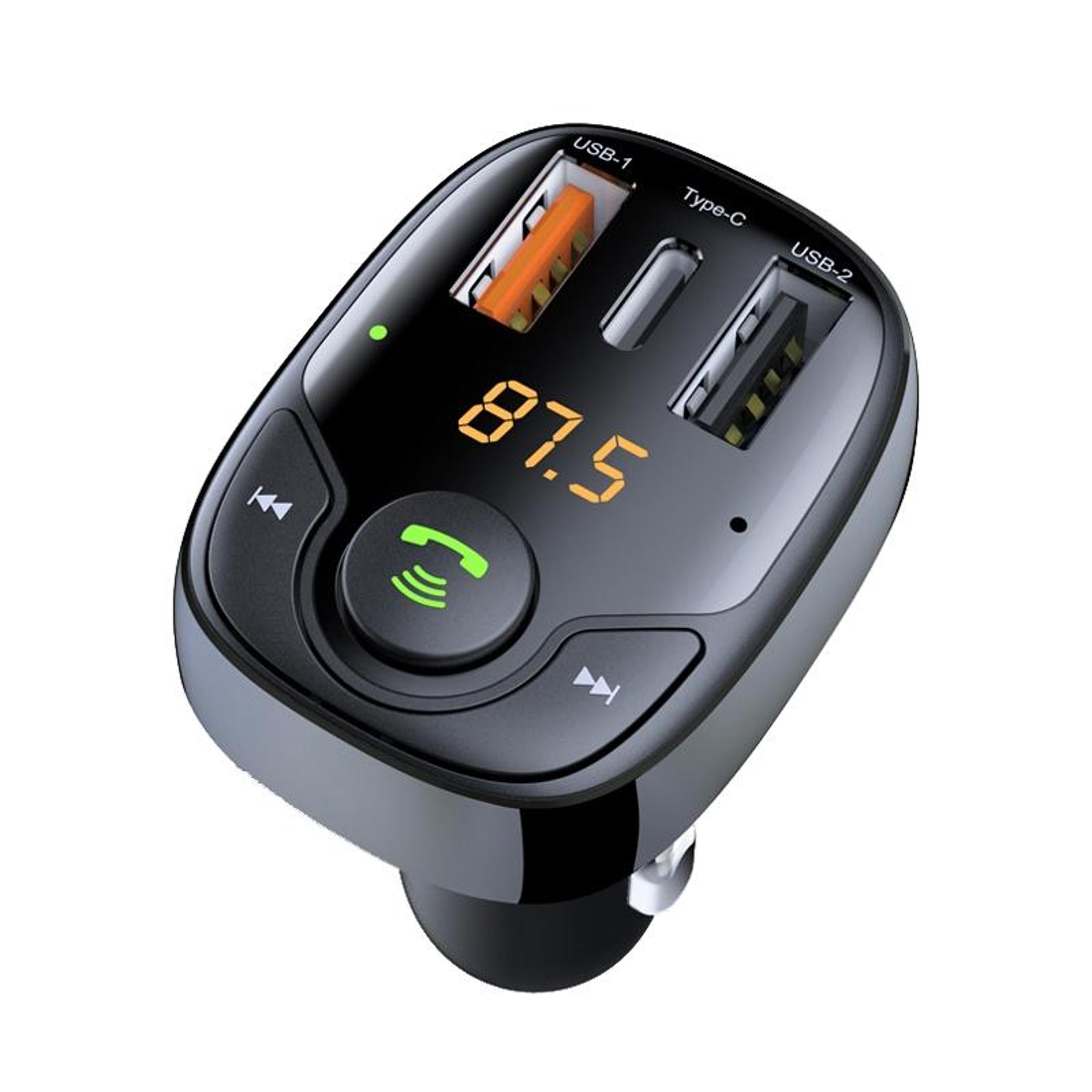 36w bluetooth fm transmitter car bluetooth charger with bluetooth 5.0 mp3 player s-15pd