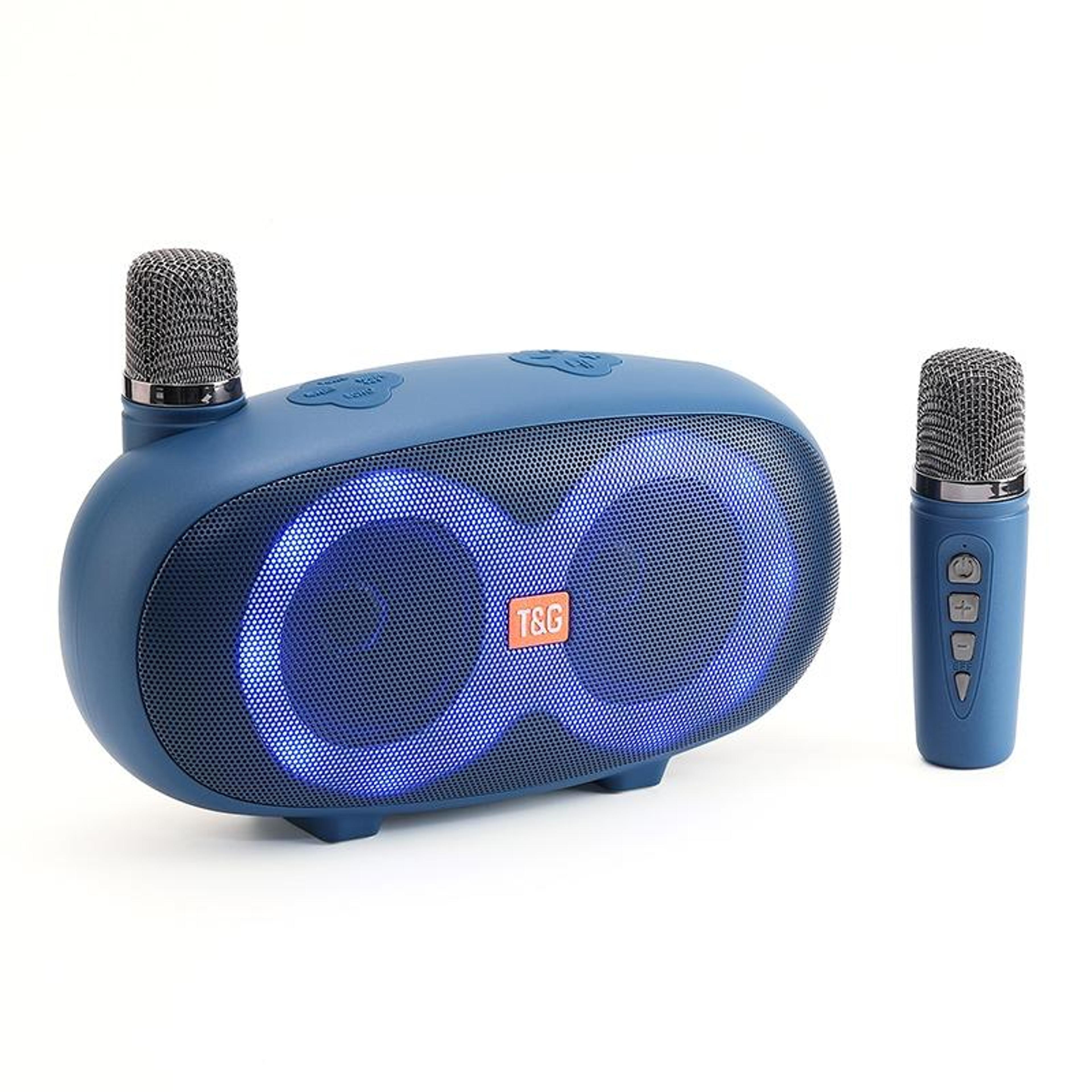 t&g tg542 bluetooth karaoke speaker with microphone portable wireless bluetooth speaker with led lights