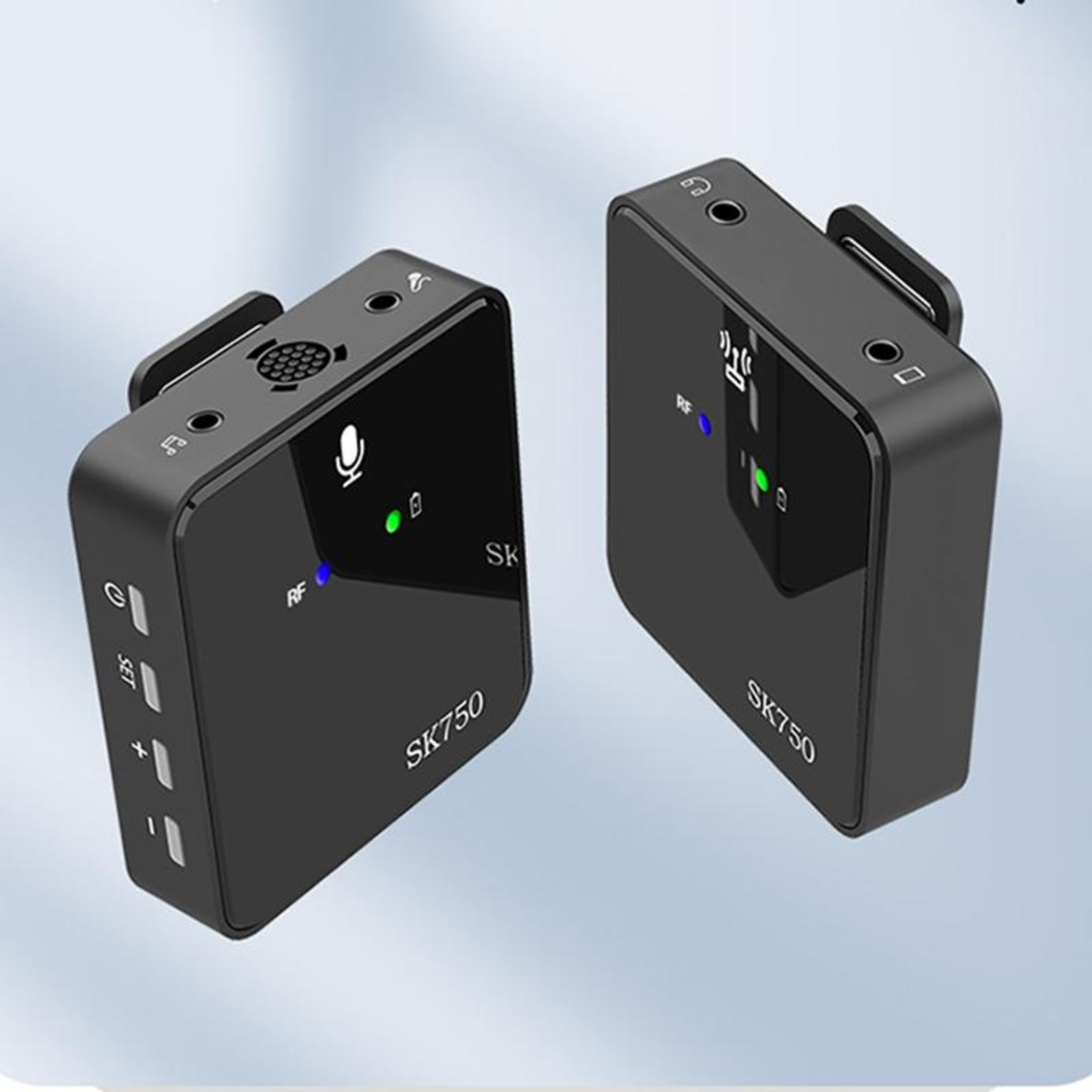 sk750 wireless lavalier microphone type c mini clip on mic for phone camera and content creation