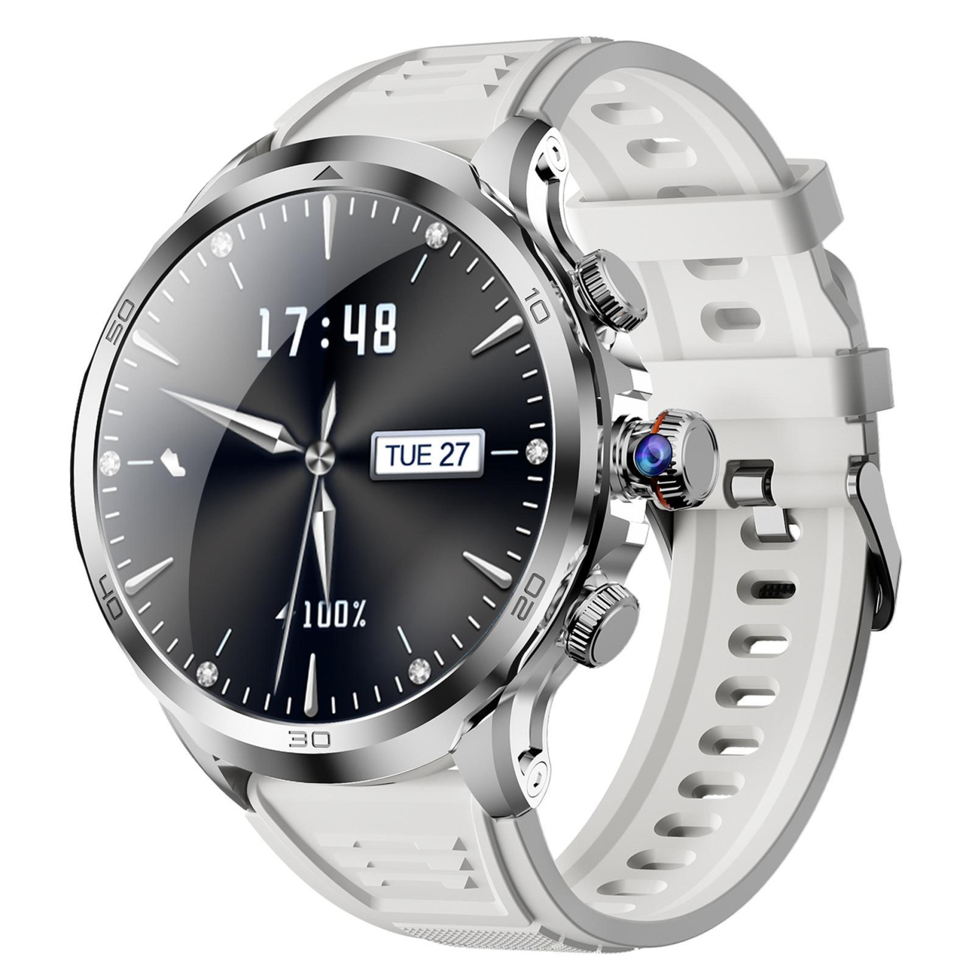 4g android smartwatch with rotating camera gps nfc and health monitor