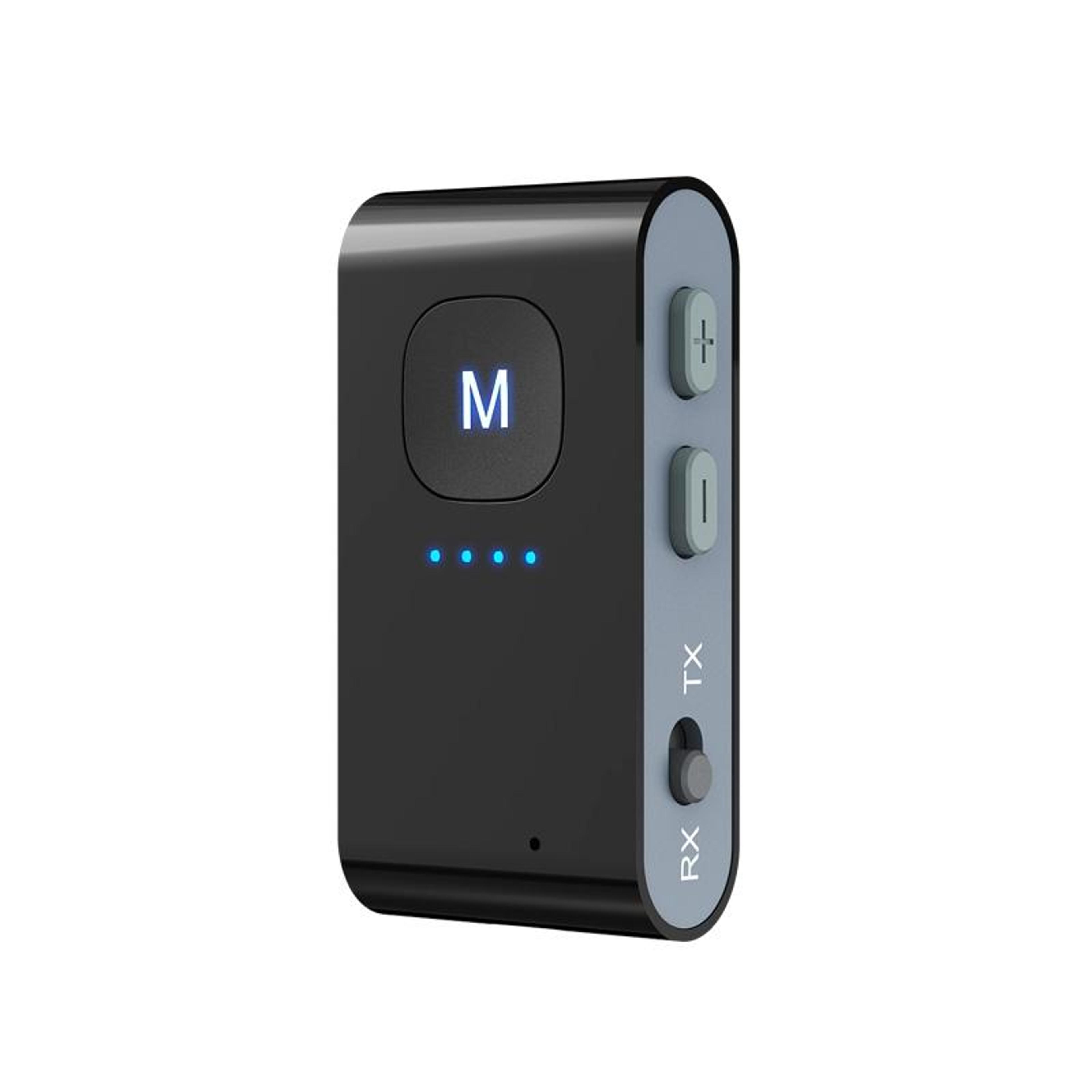 br02 bluetooth audio adapter 2 in 1 bluetooth transmitter receiver with battery display for pc tv