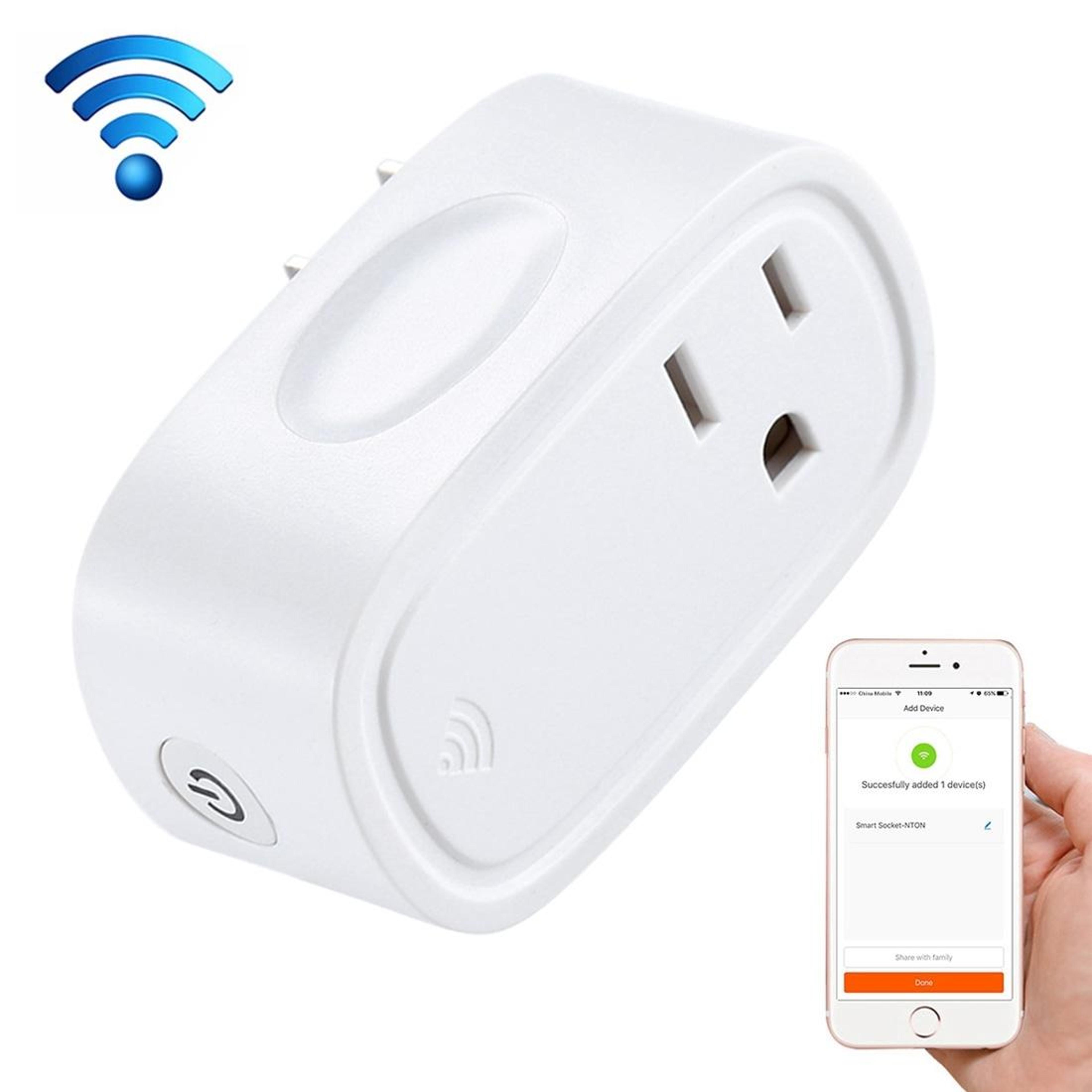 jh g09u smart wifi plug smart home power socket for alexa google home 15a us plug