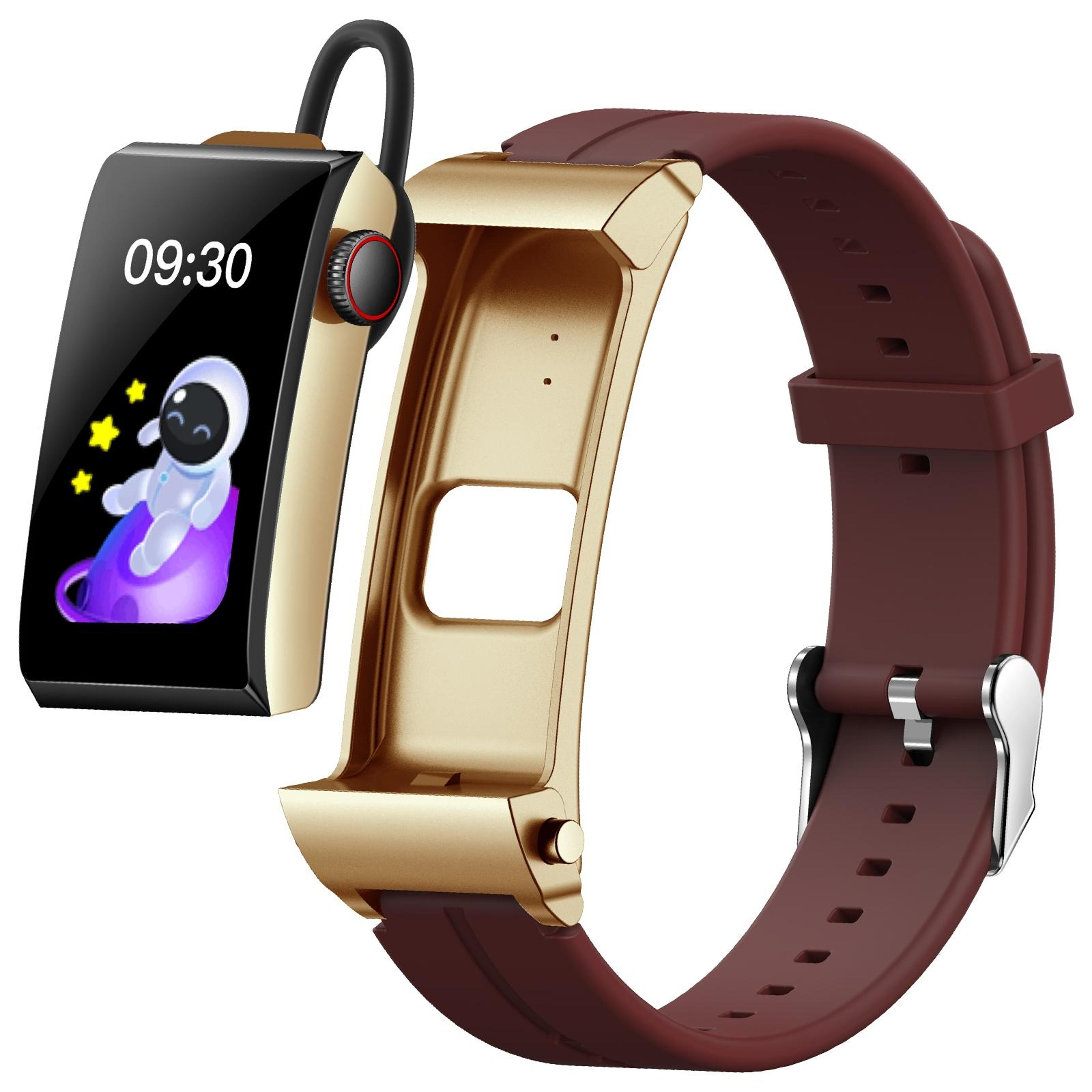 m6 bluetooth calling smart watch with detachable earbuds, ip68 waterproof fitness tracker