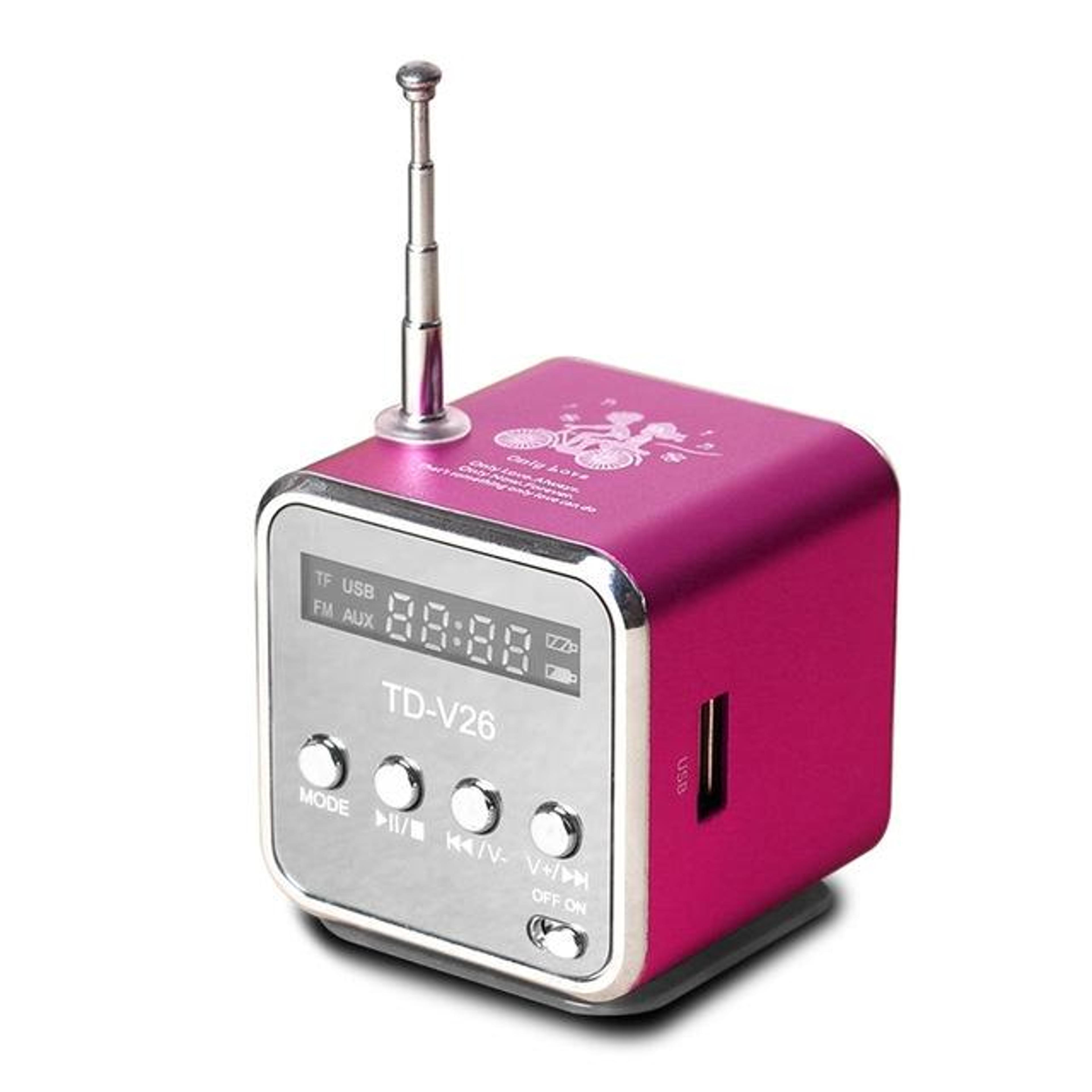 portable mini fm radio speaker usb mp3 music player with tf card support for laptop tv and phone