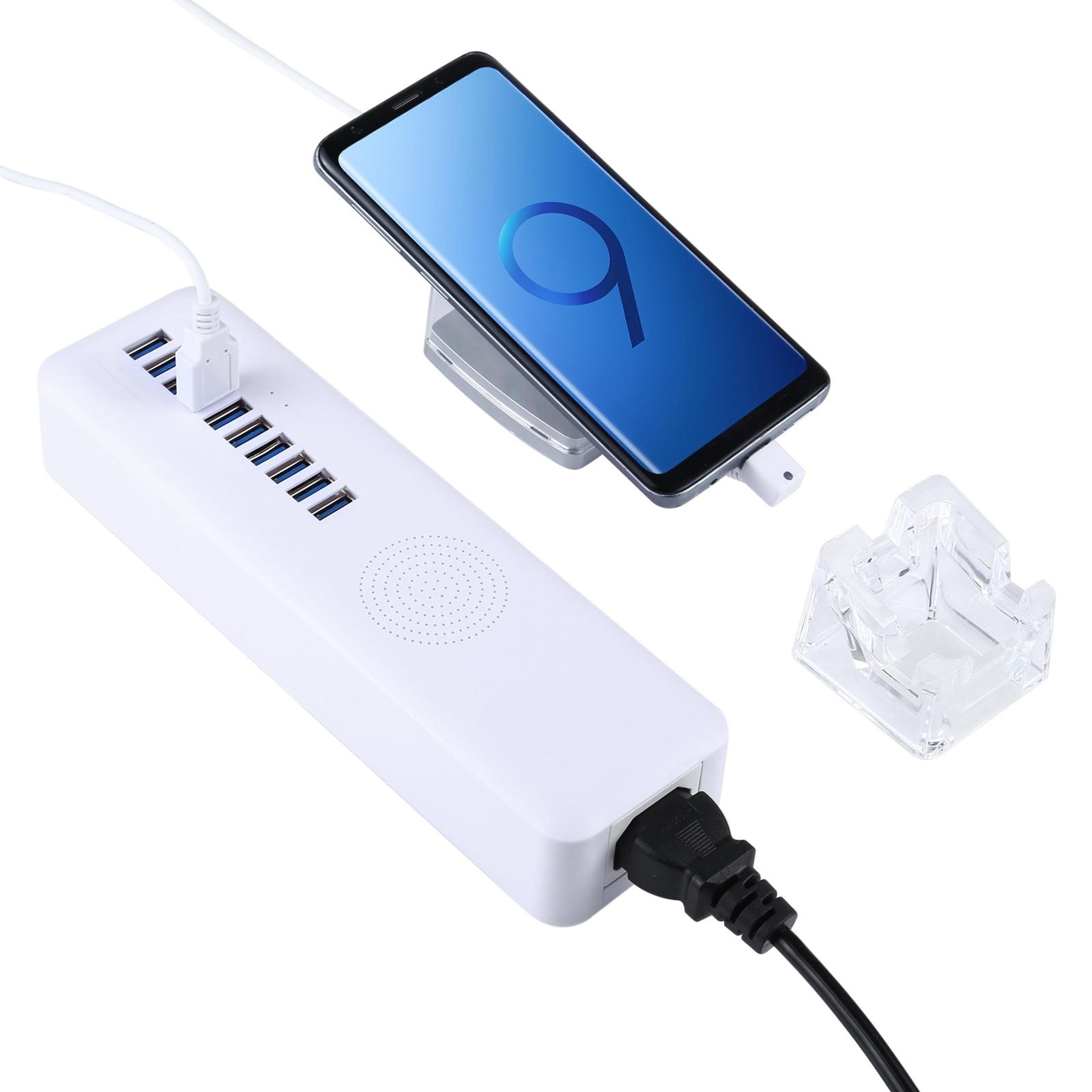 multi port mobile phone anti theft display stand with remote control and charging security hub