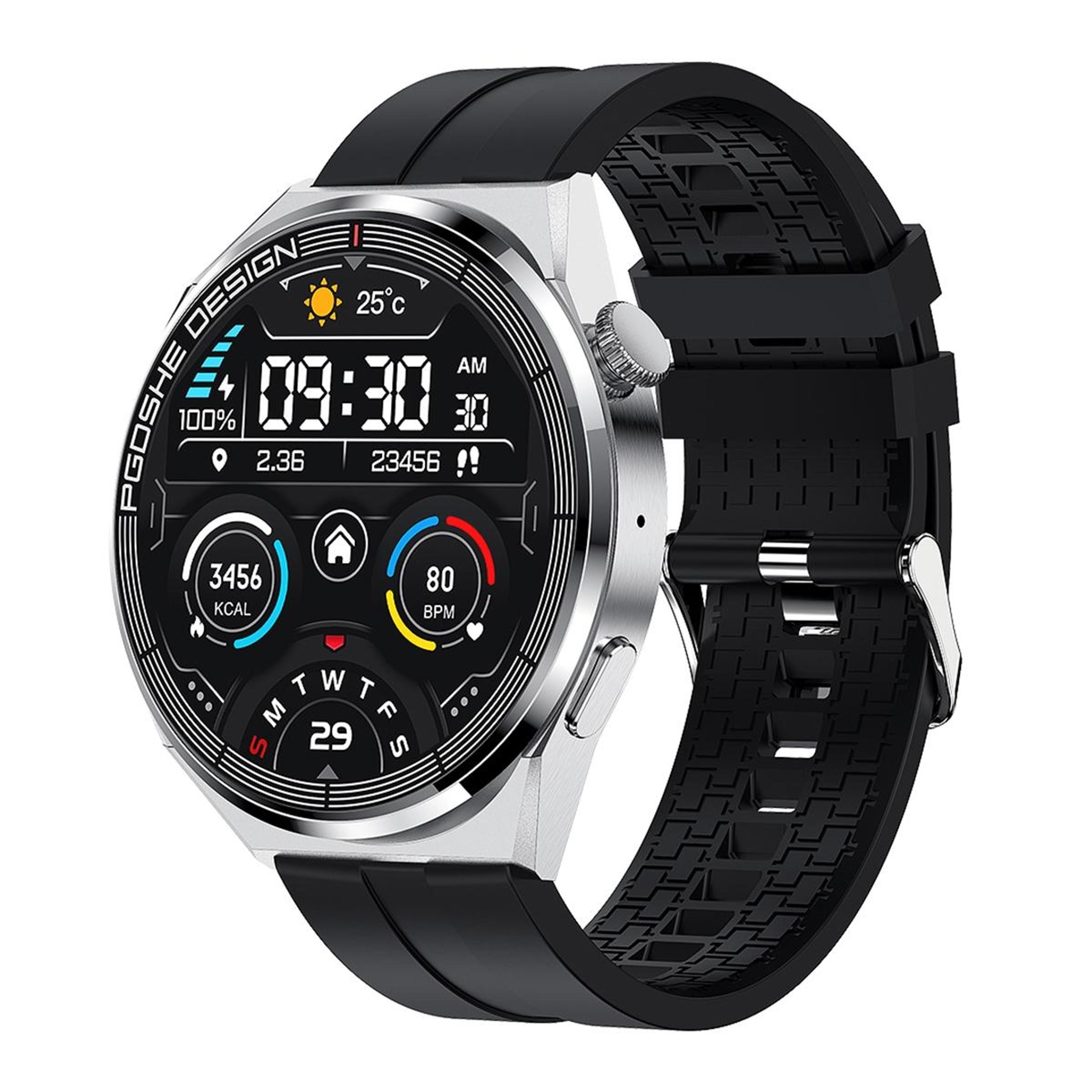 pg3 pro smart watch with bluetooth calling smartwatch nfc health fitness tracker