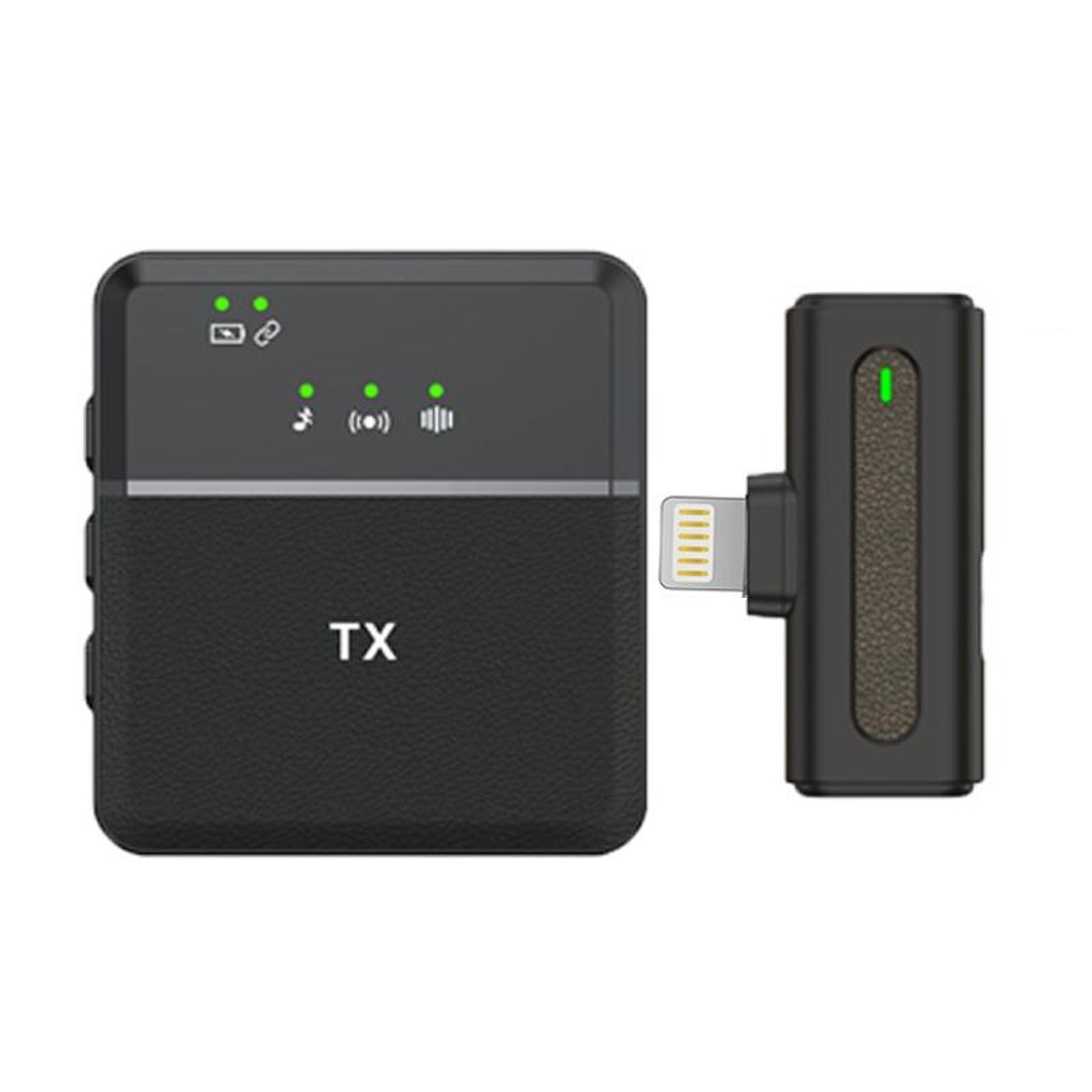 wireless lavalier microphone with noise cancellation plug and play clip on mic for iphone android and pc