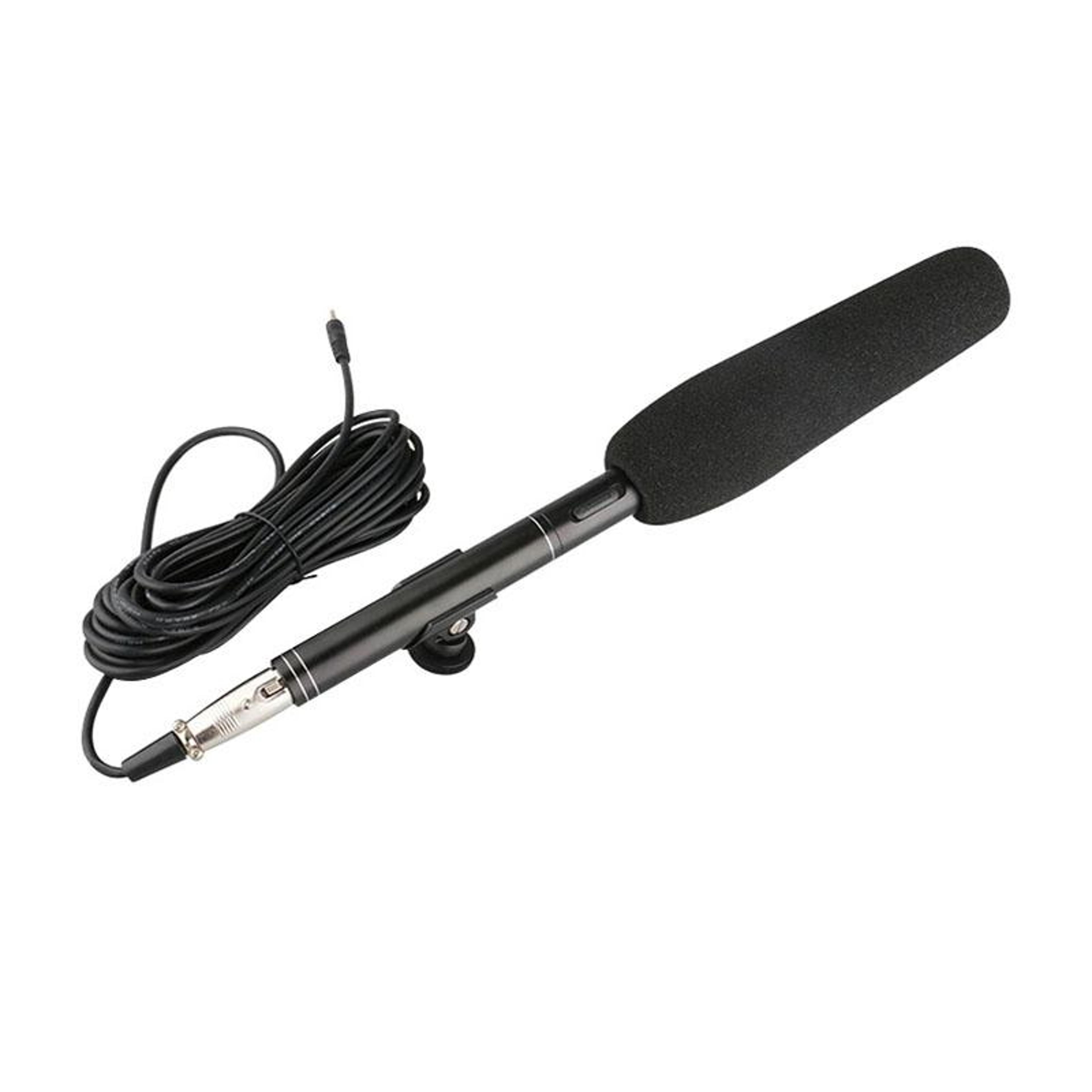 smart shotgun microphone with noise reduction for camera phone computer interview recording
