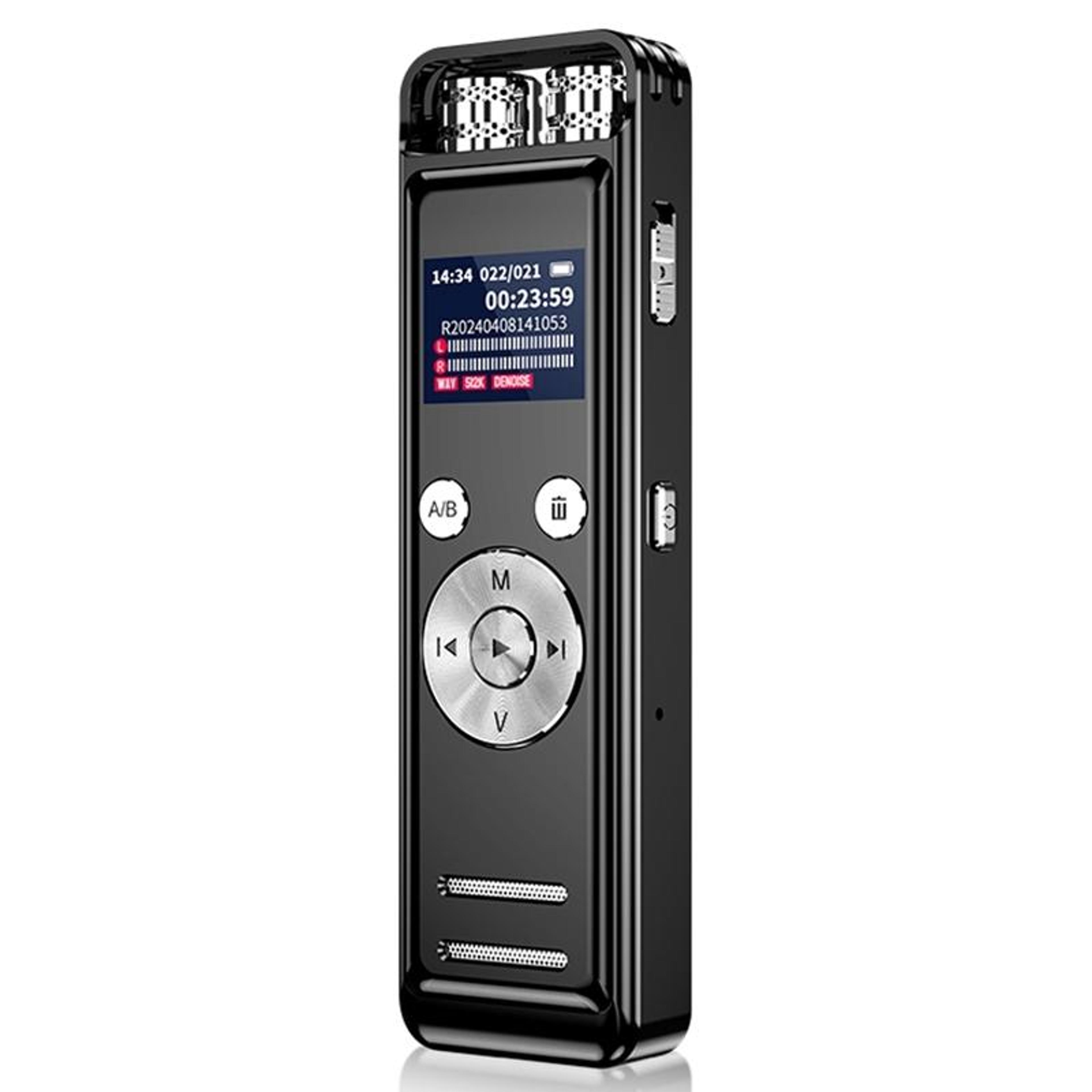 zd43b digital voice recorder 32gb with ai noise reduction dual microphone audio recorder