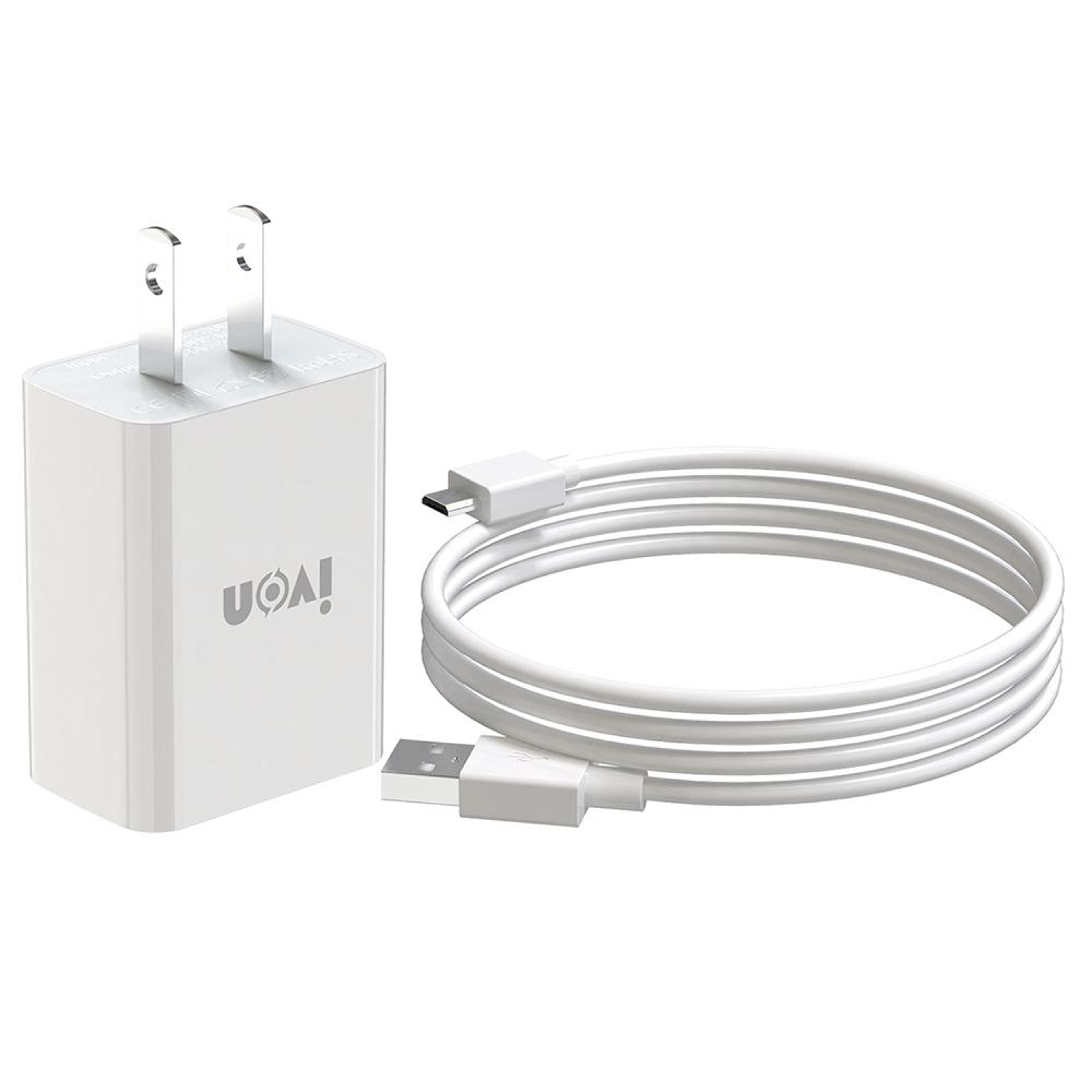 ivon ad-33 usb wall charger with micro usb cable 2.1a fast charger us plug