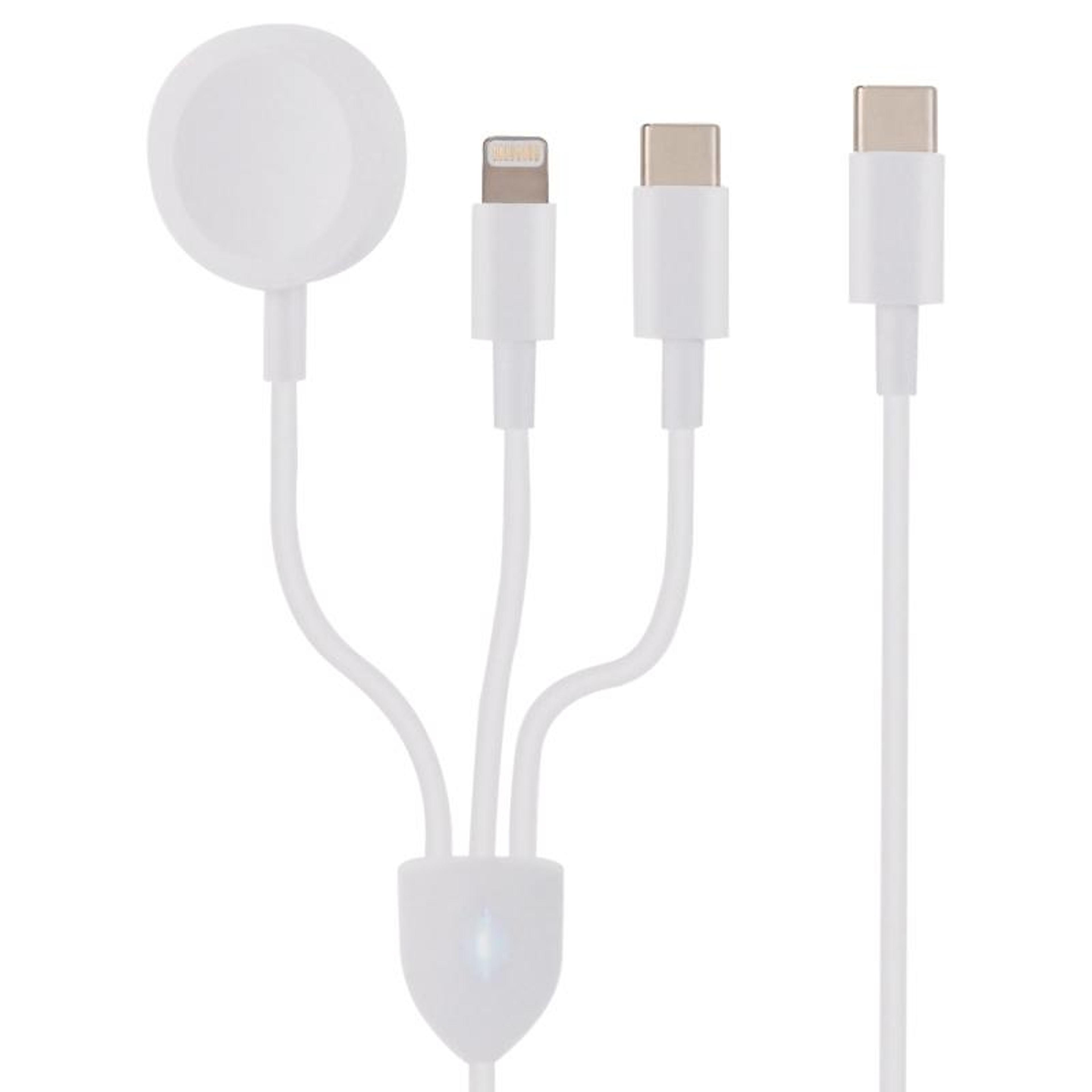 3 in 1 usb c charging cable with apple watch magnetic charger lightning and type c fast charging 1.2m