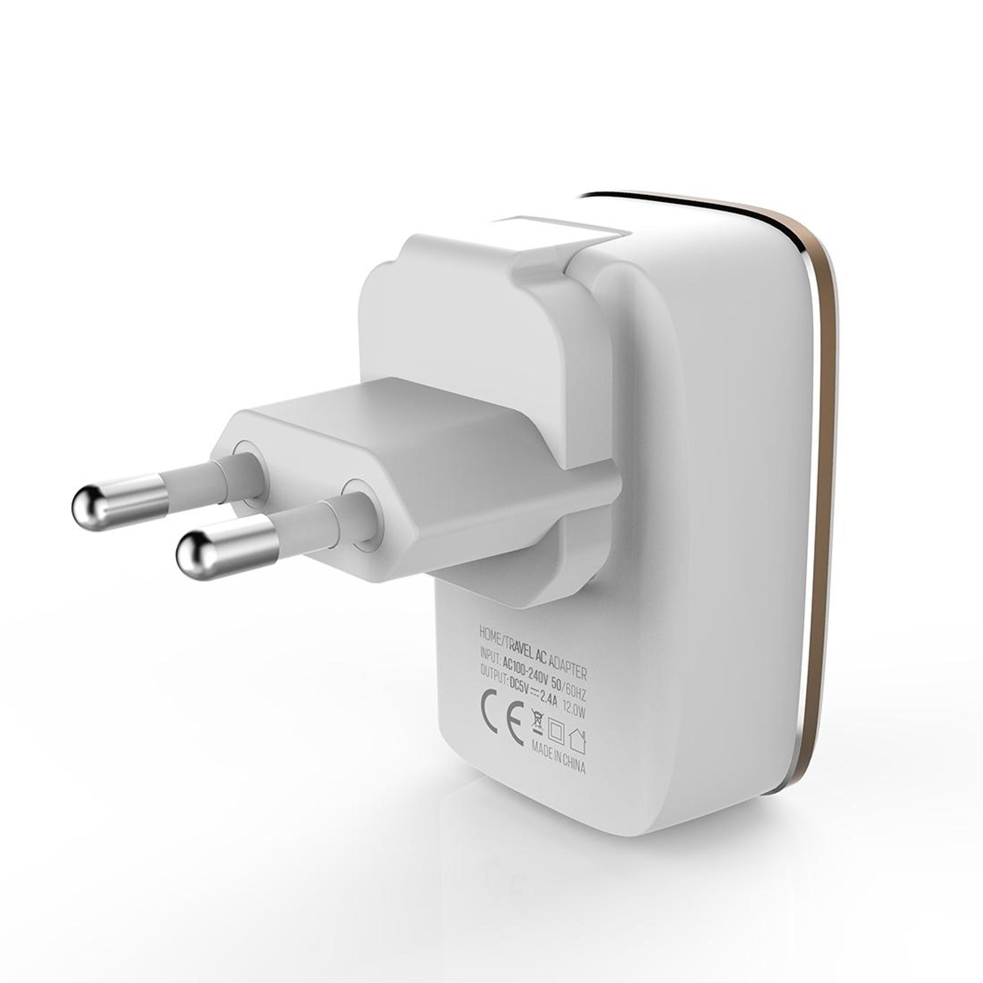 ldnio a2204 dual usb charger 12w travel charger universal usb wall charger